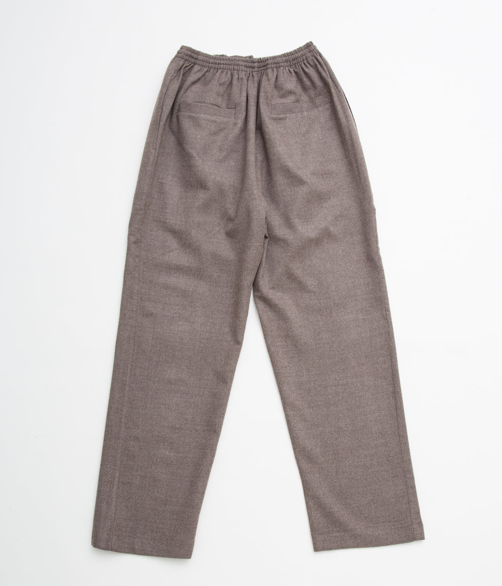 GABRIELA COLL GARMENTS "No.123 GATHERED TROUSERS (100% LORO PIANA DOESKIN) "(BROWN)