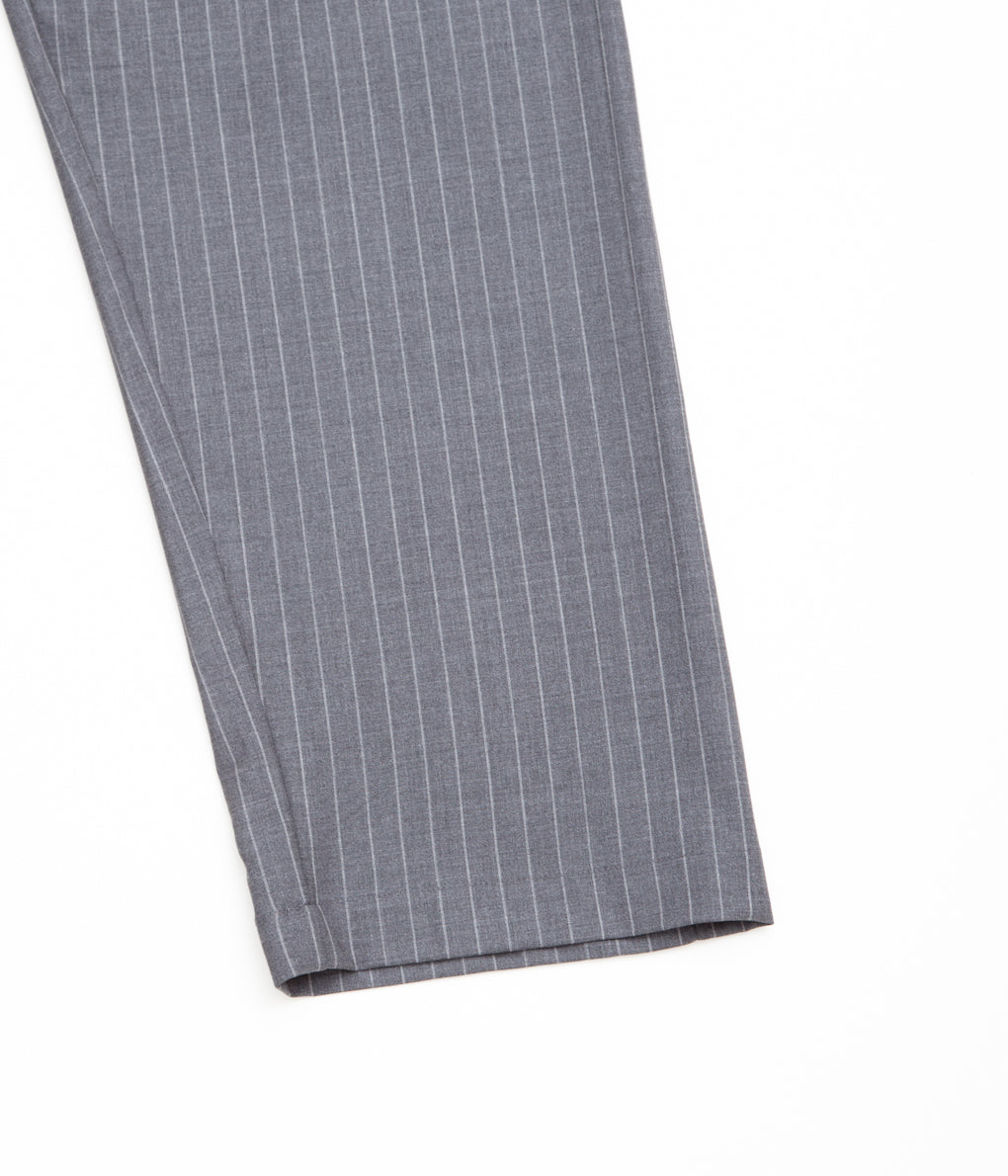 GABRIELA COLL GARMENTS "No.123 GATHERED TROUSERS (100% LORO PIANA SUPEFINE AUSTRALIS 150’S) "(PINSTRIPE DARK GREY)
