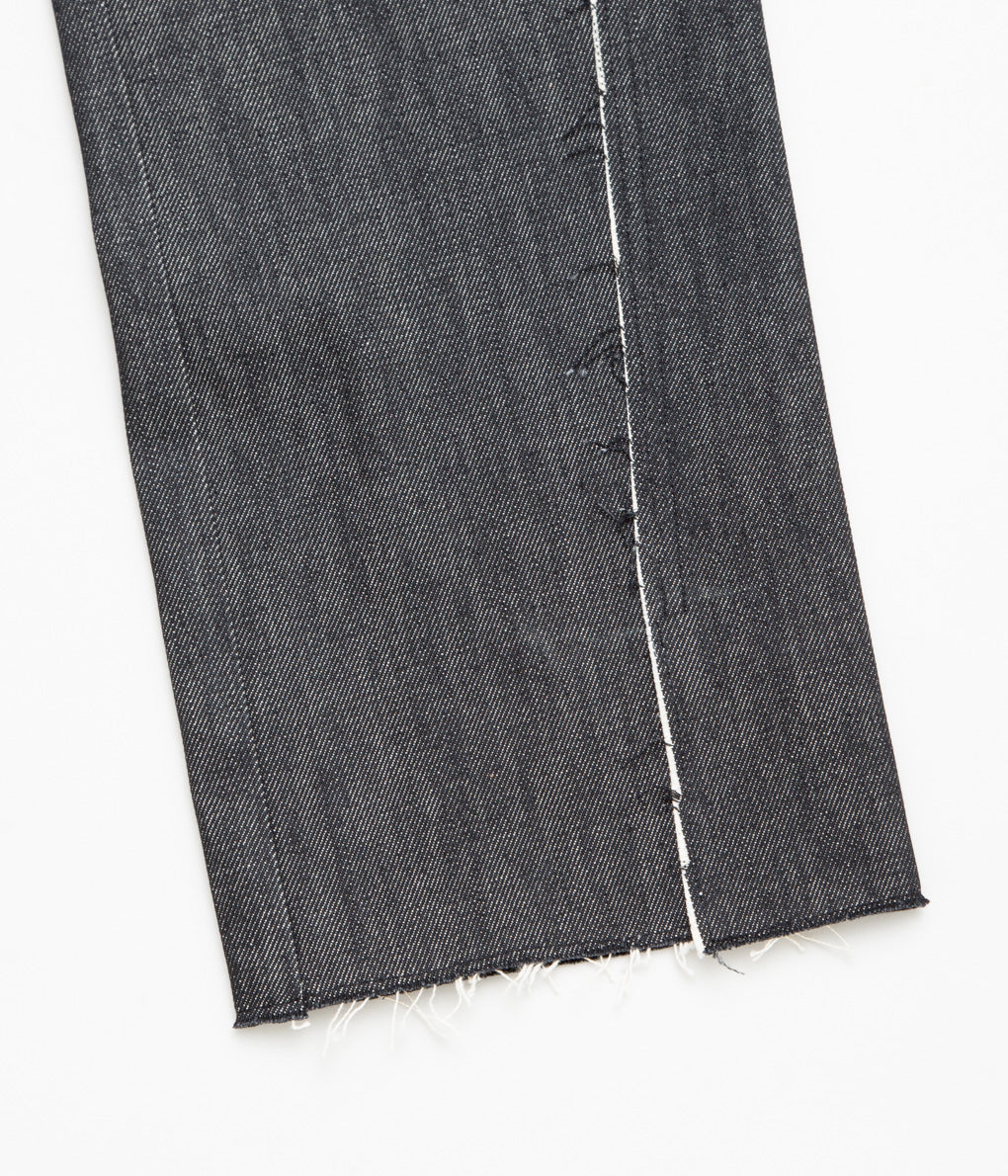 GABRIELA COLL GARMENTS "NO.155 DENIM SLIT TROUSERS"(BLACK DENIM)
