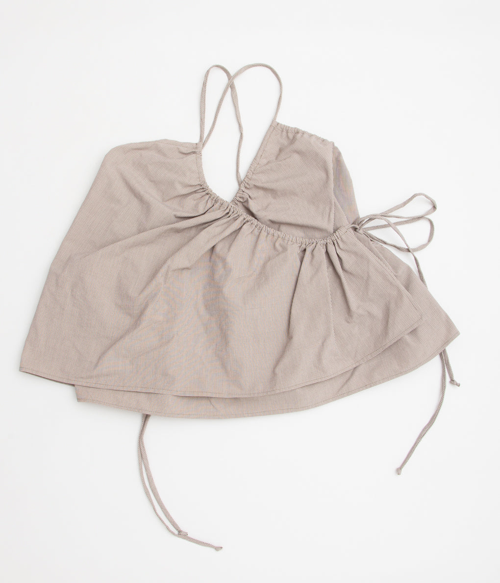 STUDIO DE LOSTANGES "STRAPPY TOP"(BROWN CHECK)