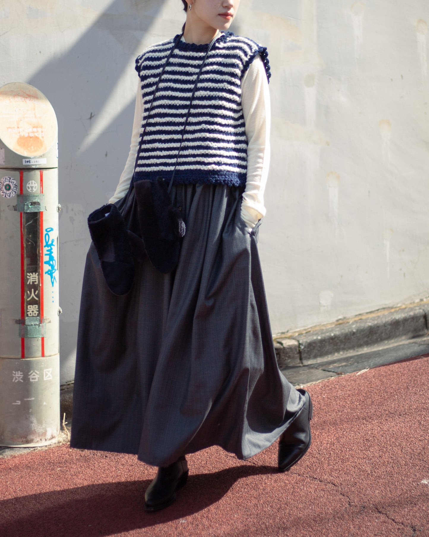 ELEPH PATCH GLOVES"(NAVY)