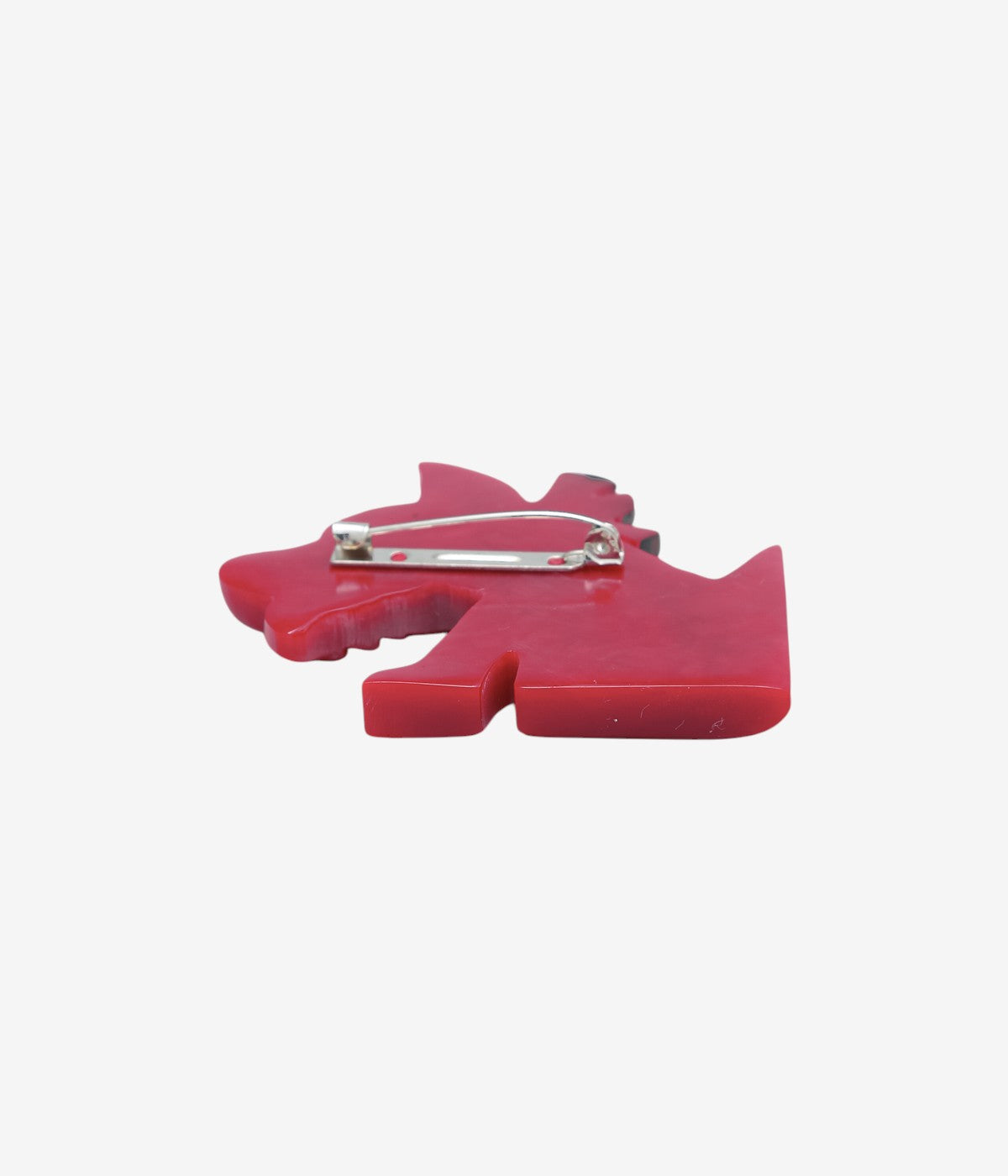 VINTAGE GOODS ''50’s BAKELITE DOG BROOCH M NO.48'' (RED)