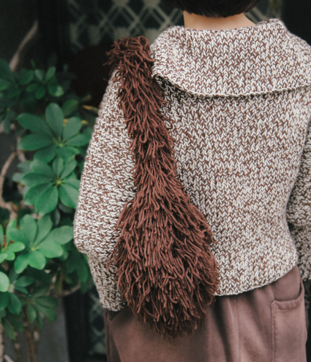 MAYDI ''TRES FRINGE BAG'' (DARK BROWN)