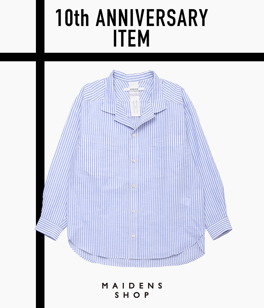 ANSNAM ''EX SHIRT｜CARLO RIVA'' (BLUE STRIPE) – THE STORE BY MAIDENS