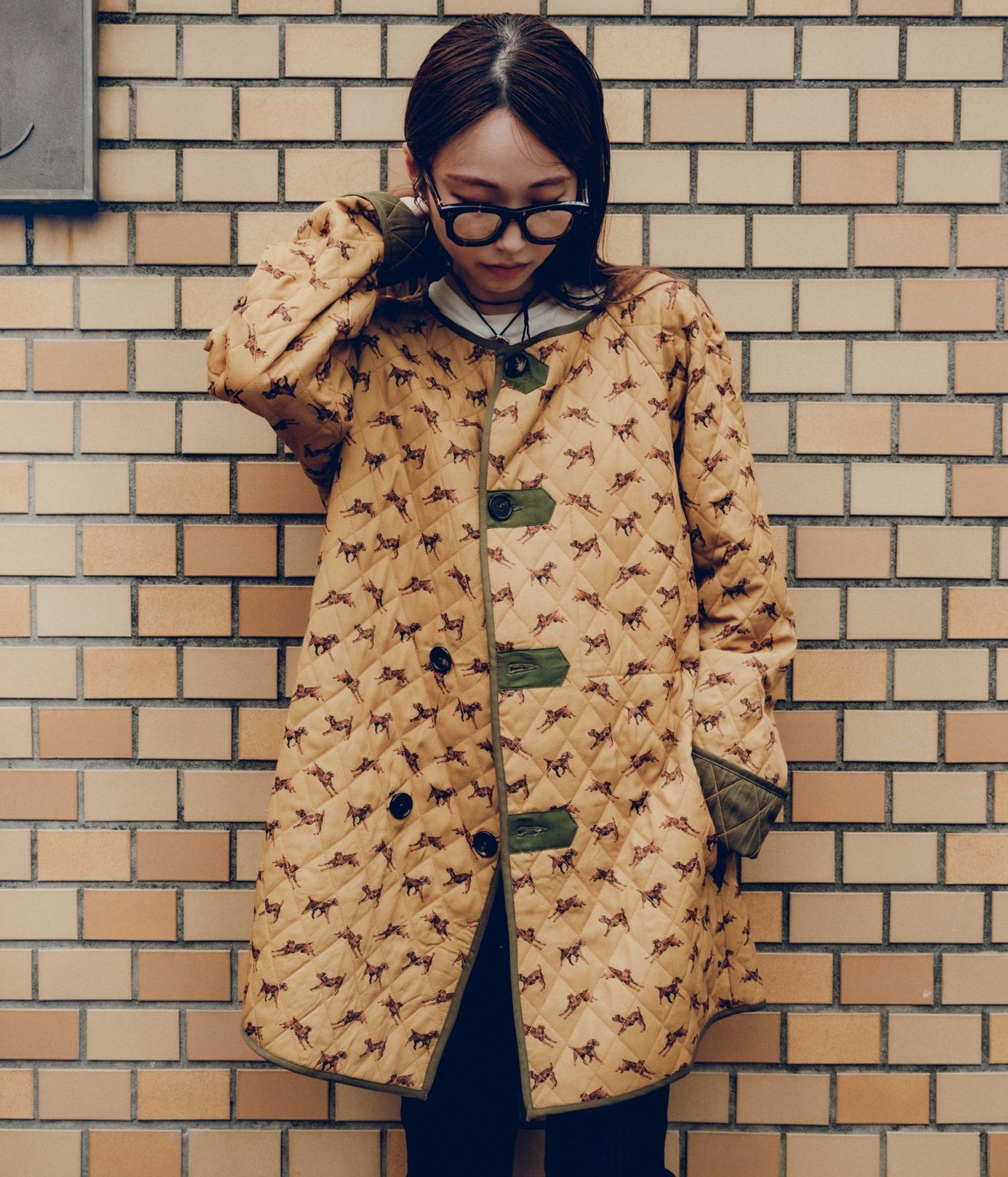 BODE ''CRITTENDON LINER COAT'' (BROWN GREEN)