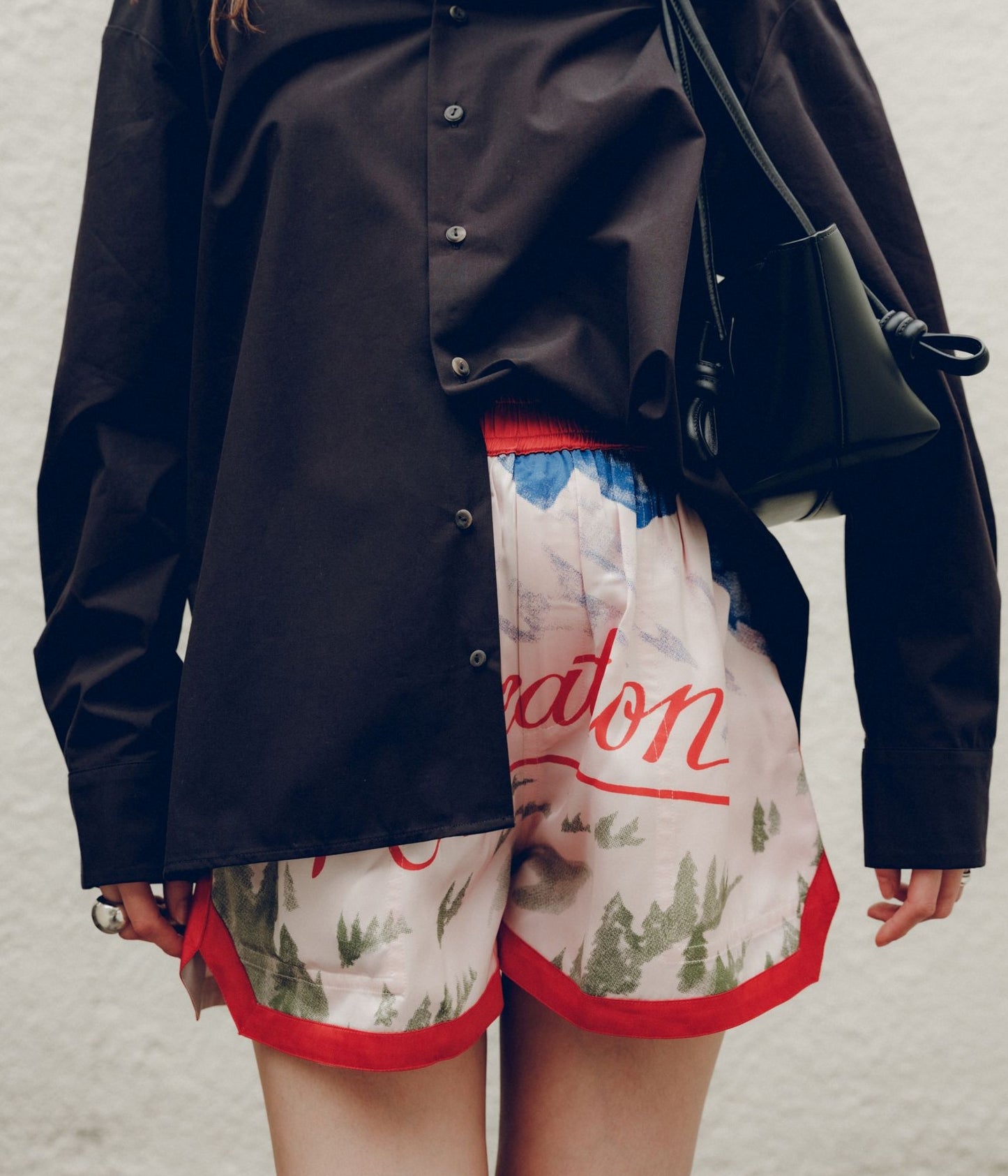 BODE ''POSTCARD GYM SHORTS'' (PINK MULTI)