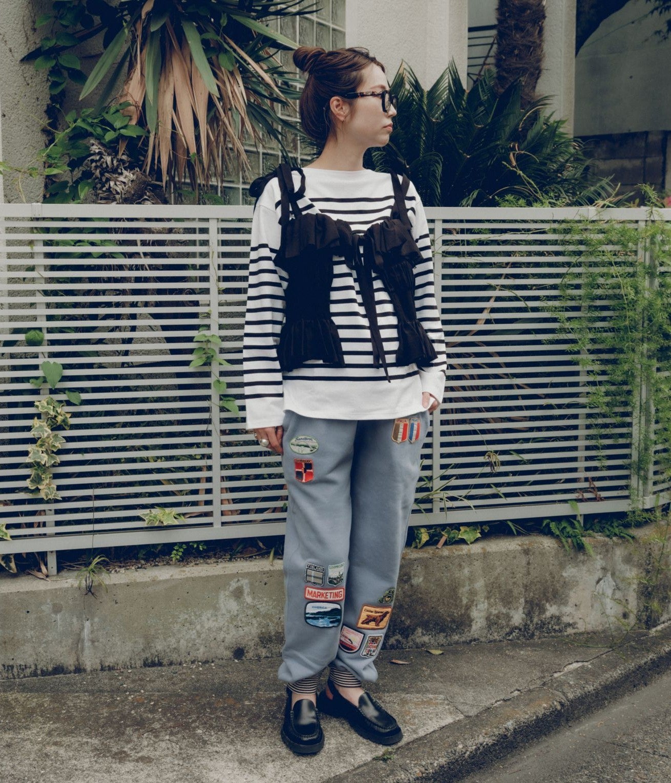 BODE ''WARMUP PATCH JOGGERS'' (BLUE GRAY)