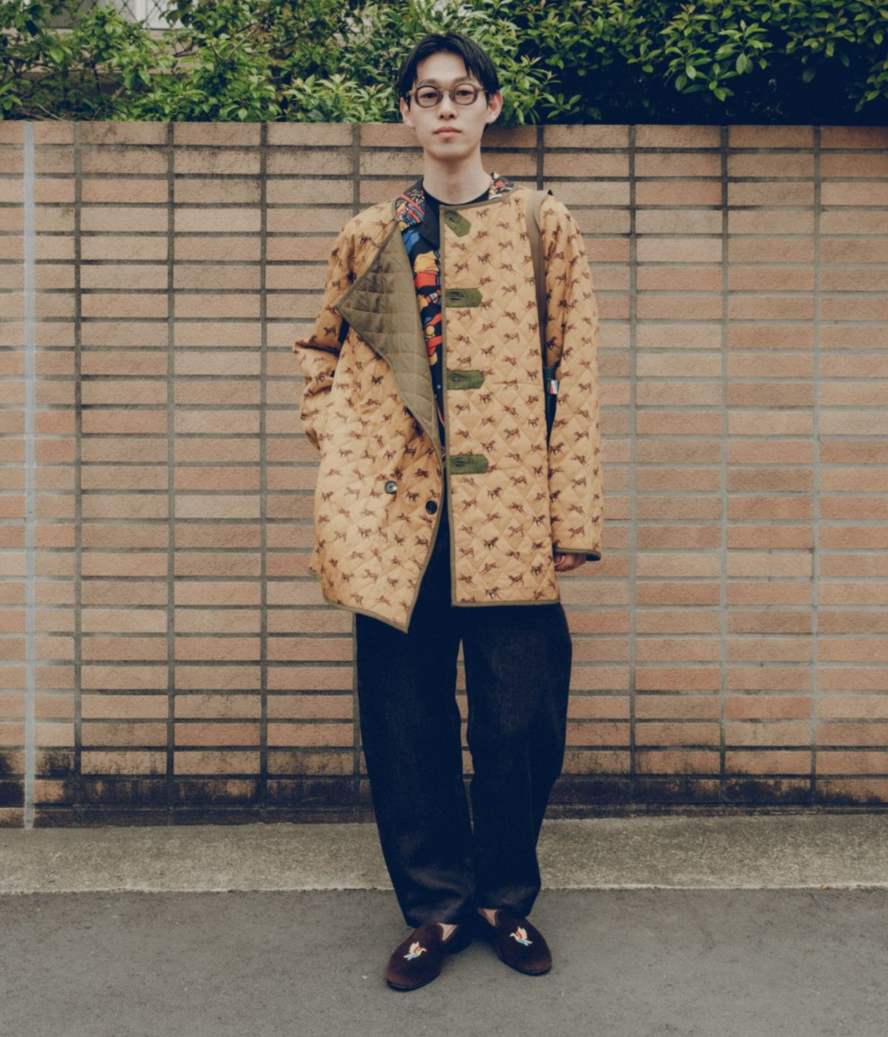 BODE ''CRITTENDON LINER COAT'' (BROWN GREEN)
