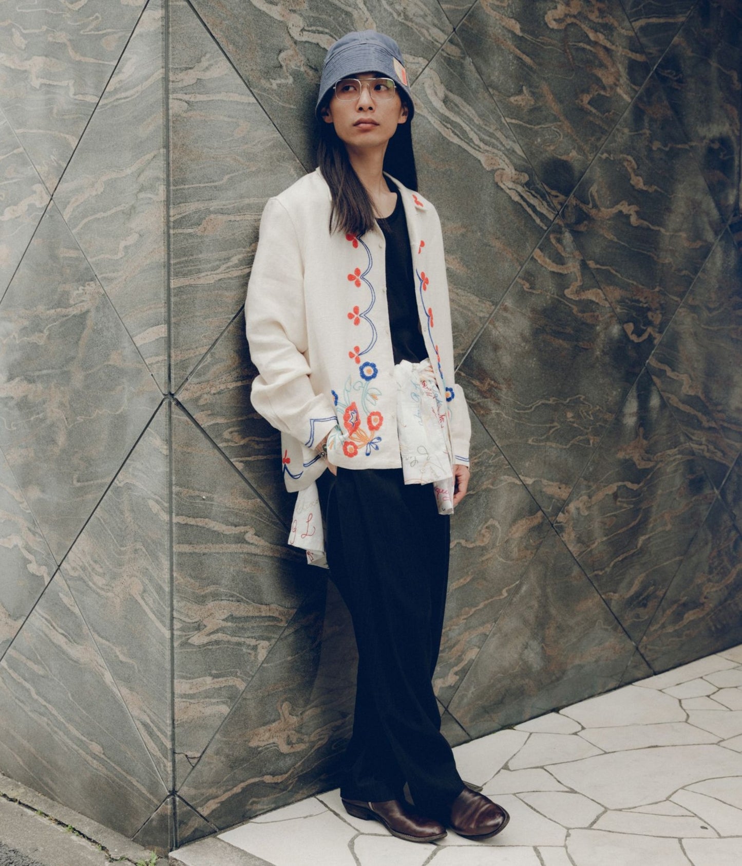 BODE ''BEADED GARDEN PARTY SHIRT'' (ECRU MULTI)
