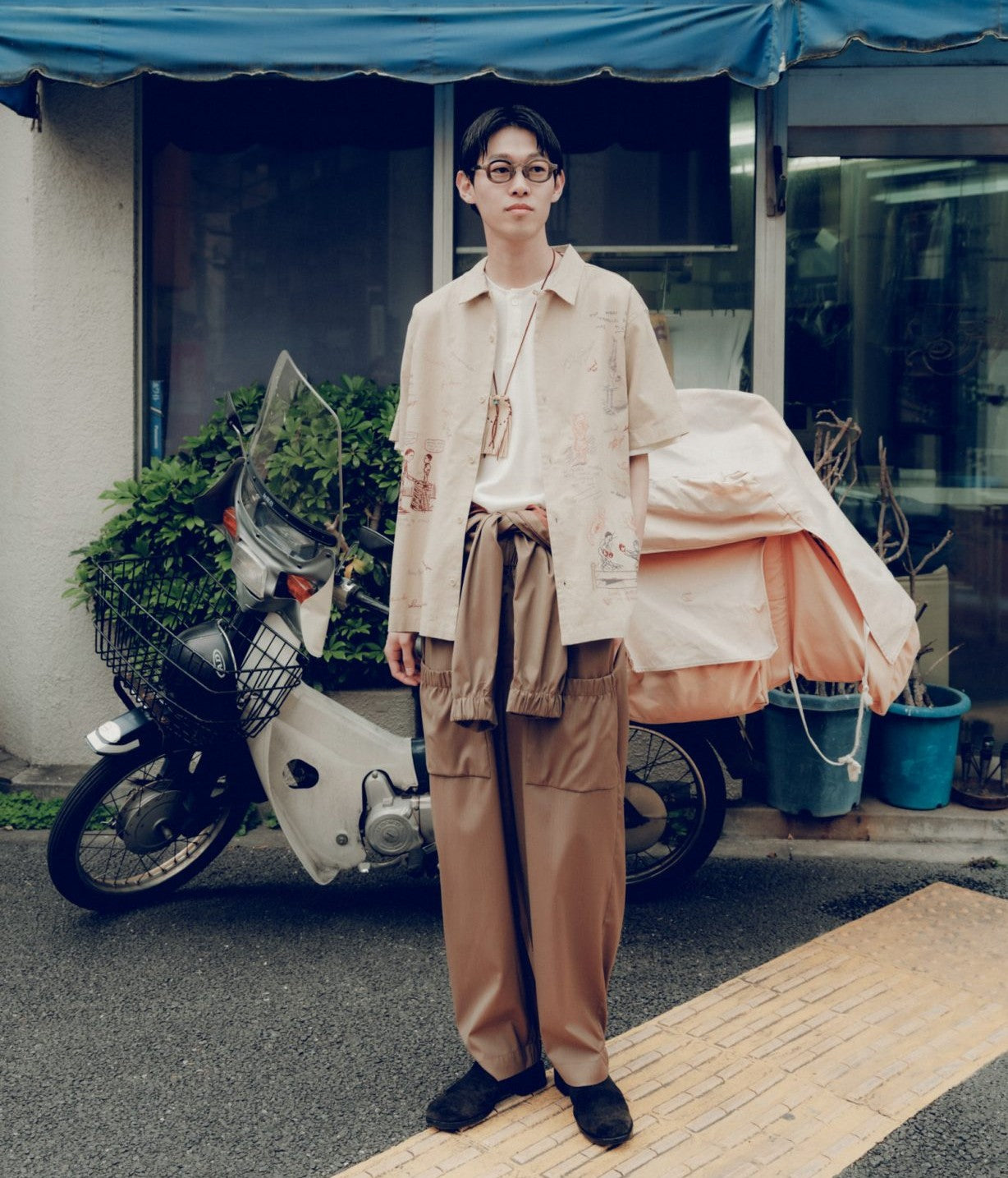 SAMUEL ZELIG ''YEARBOOK CAMP SHIRT'' (NATURAL)