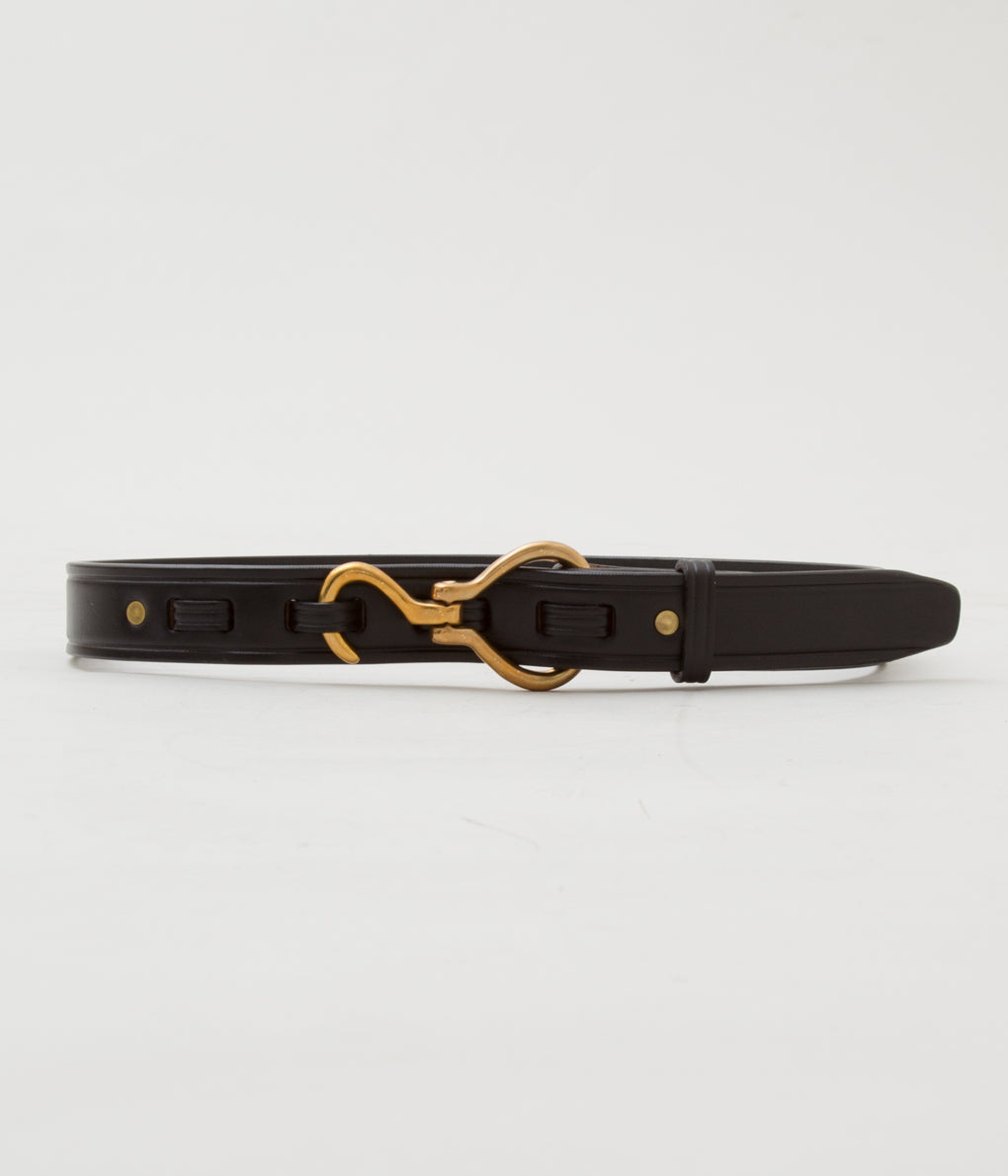 TORY LEATHER ''2262 HOOF PICK BELT'' (BLACK/BRASS)