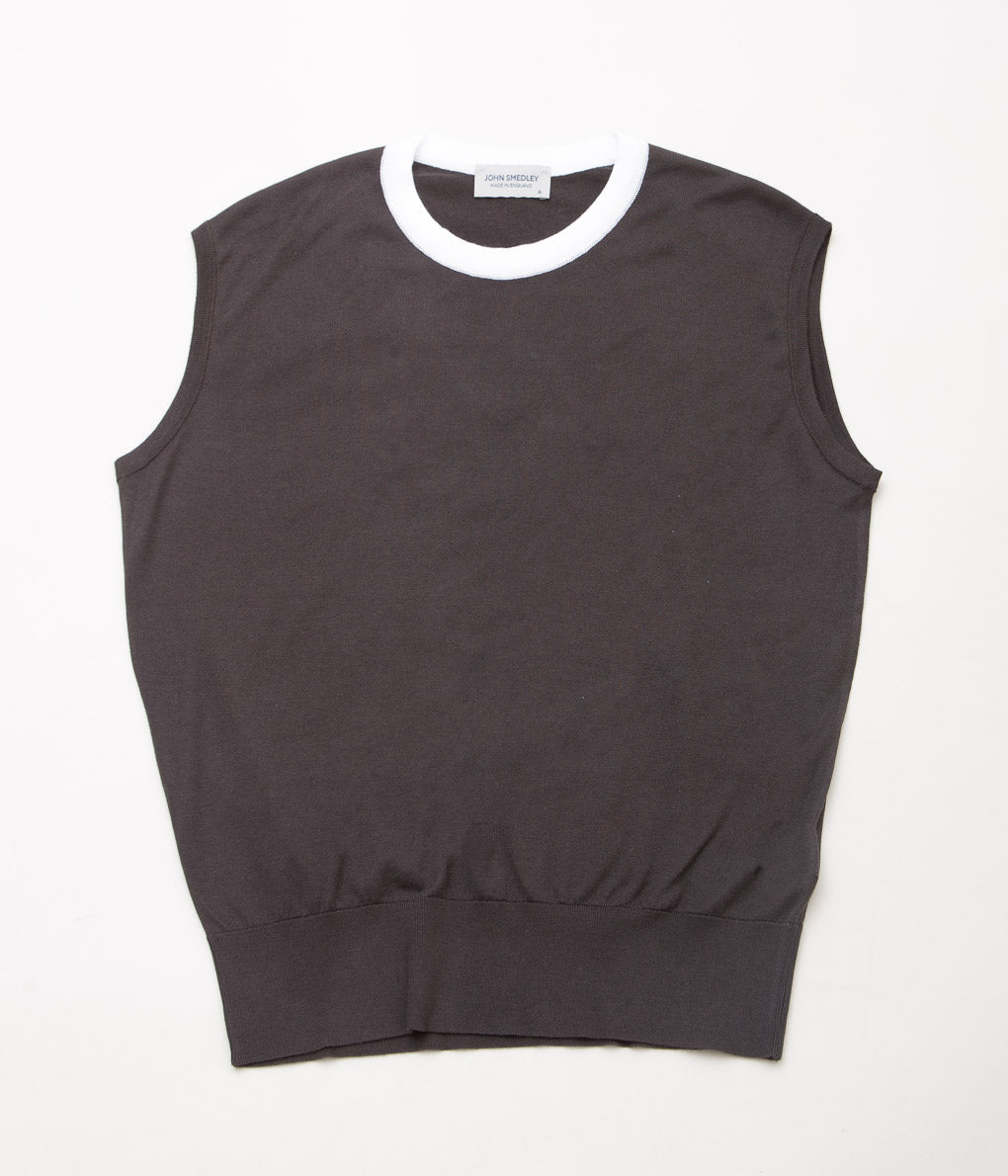 JOHN SMEDLEY "S4682"(CHOCOLATE / WHITE)