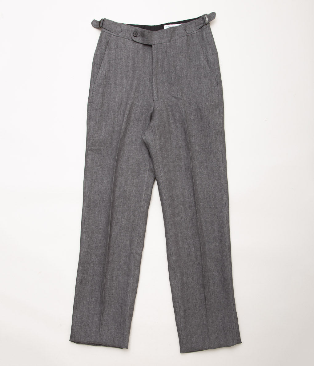 RICHARD MASCIANTONIO ''TROUSERS KAY'' (GREY LINEN HERRINGBONE)