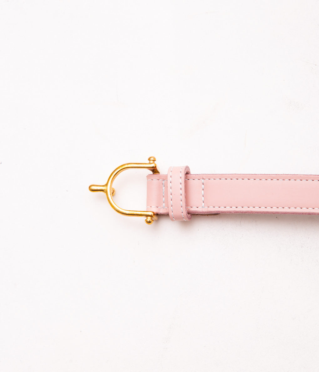 TORY LEATHER ''3005 3/4 BRIDLE LEATHER SPUR BELT'' (BLUSH PINK)