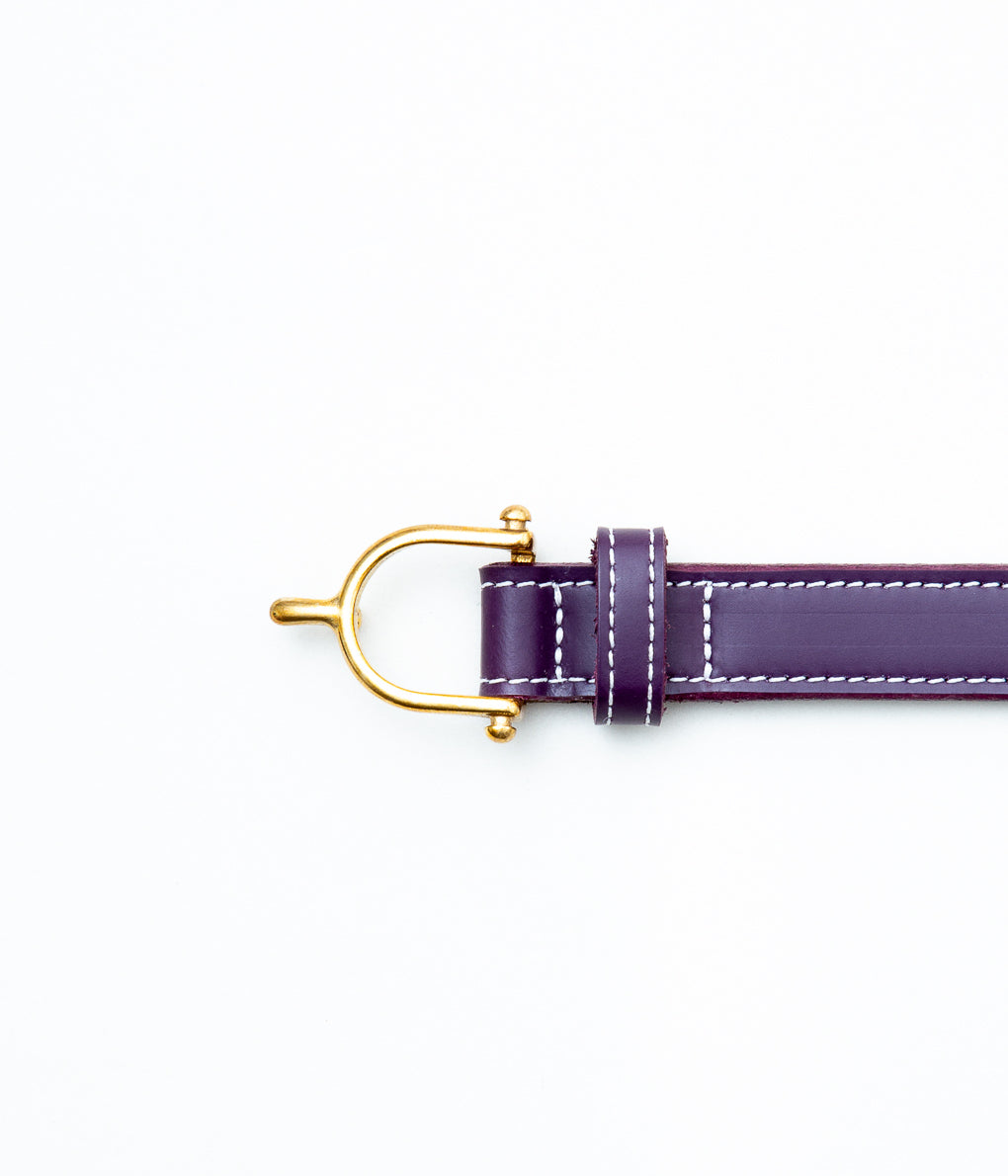 TORY LEATHER ''3005 3/4 BRIDLE LEATHER SPUR BELT'' (PURPLE)