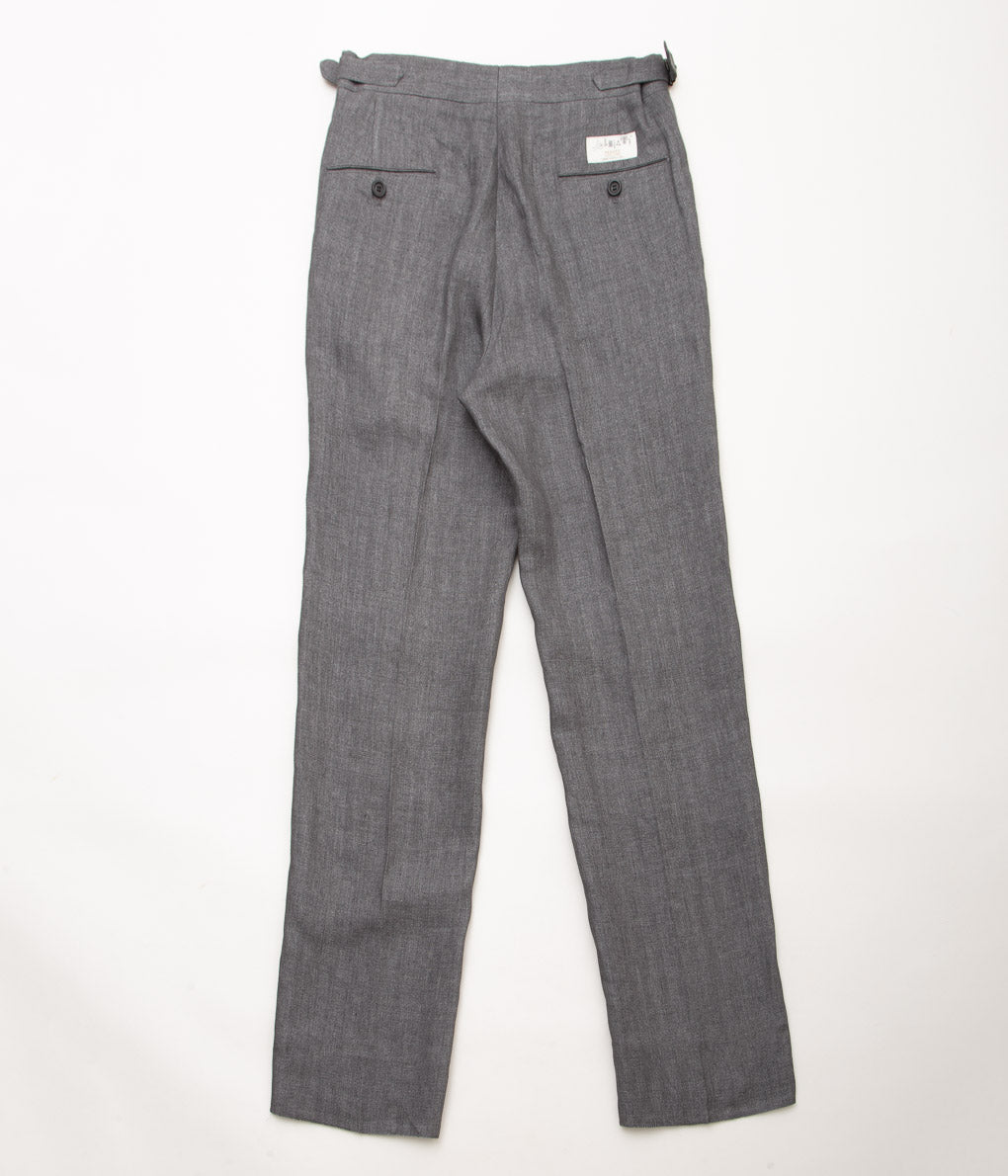 RICHARD MASCIANTONIO ''TROUSERS KAY'' (GREY LINEN HERRINGBONE)