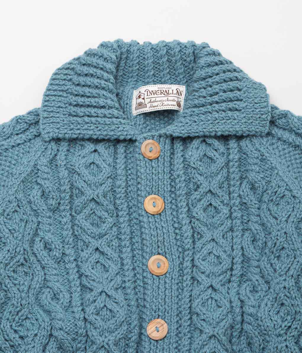 INVERALLAN "3A LUMBER CARDIGAN (ARAN)" (LOVAT)