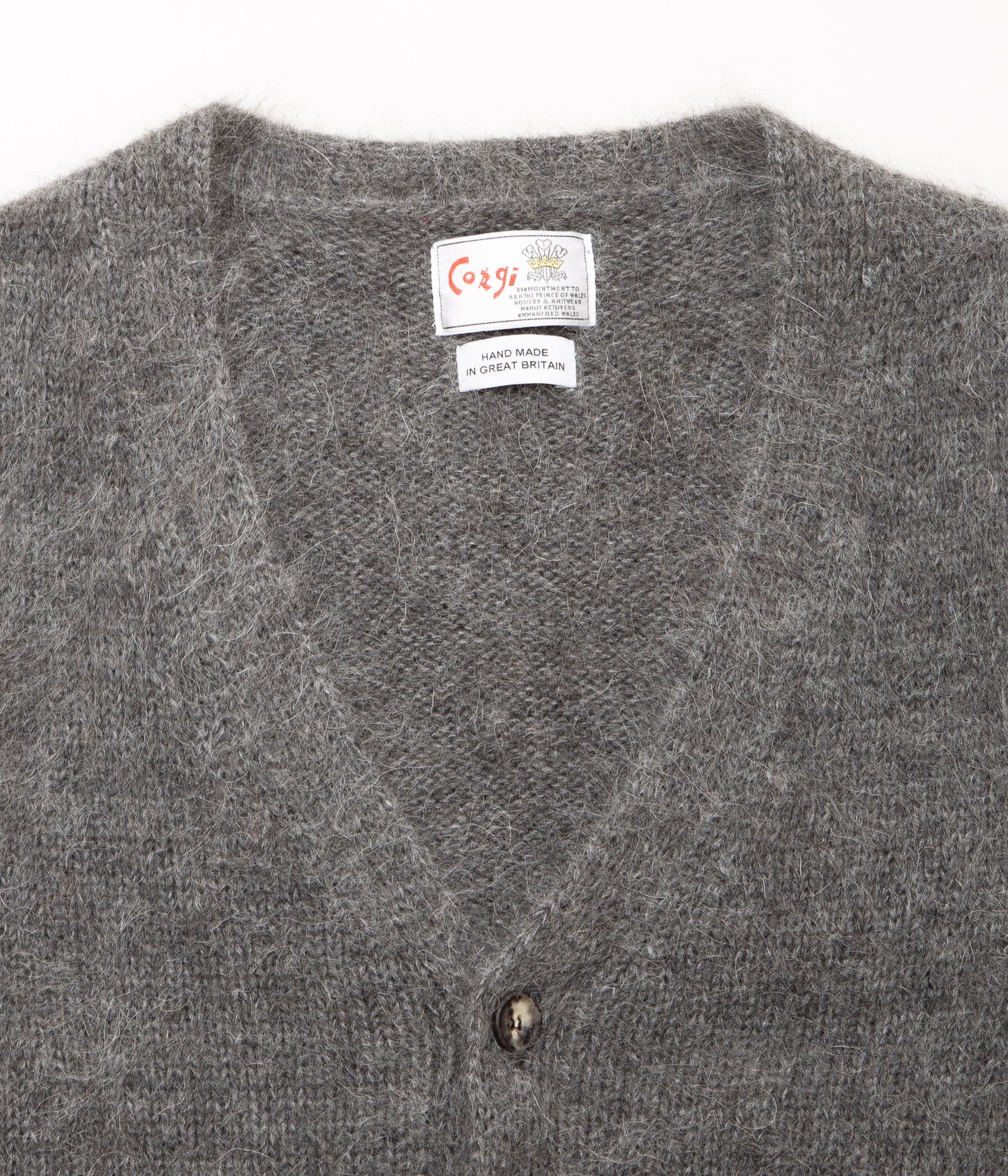 CORGI "No.3485 4PLY MOHAIR / GEELONG WOOL CARDIGAN"(GREY MELANGE)