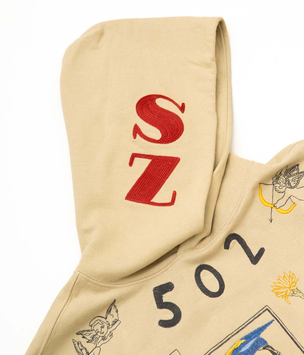 SAMUEL ZELIG "GALLERY 001 HOODIE"(KHAKI)