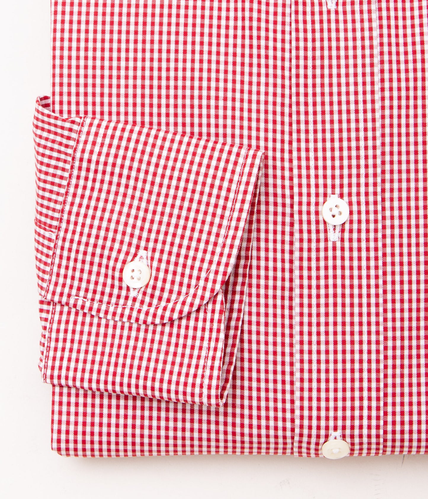 INDIVIDUALIZED SHIRTS "CLASSIC GINGHAM (CLASSIC FIT BUTTON DOWN SHIRT)"(RED)