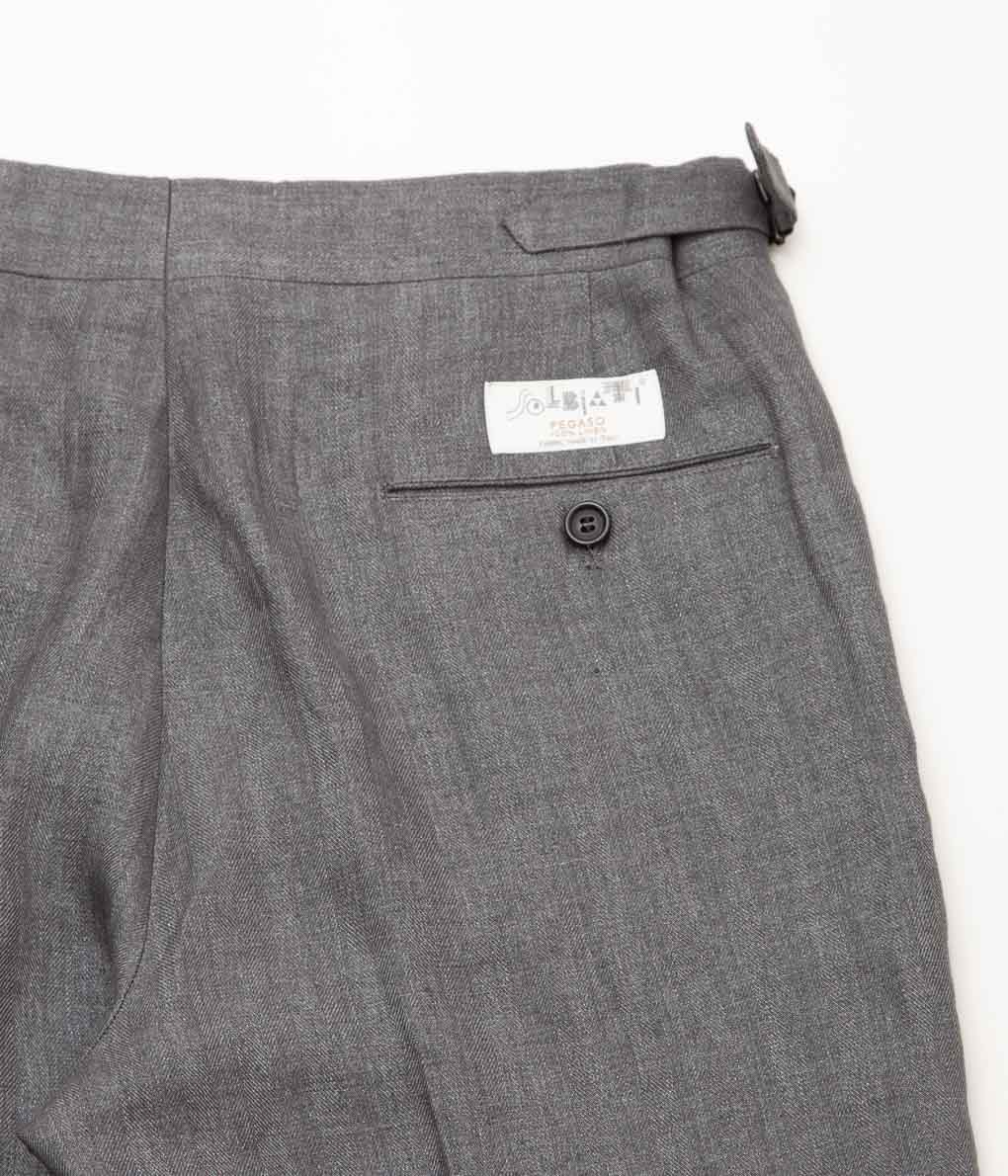 RICHARD MASCIANTONIO ''TROUSERS KAY'' (GREY LINEN HERRINGBONE)