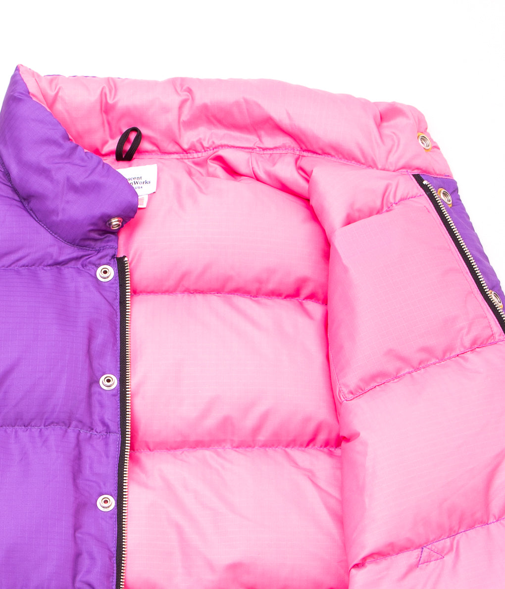 CRESCENT DOWN WORKS "ITALIAN VEST"(PURPLE/BERRY)