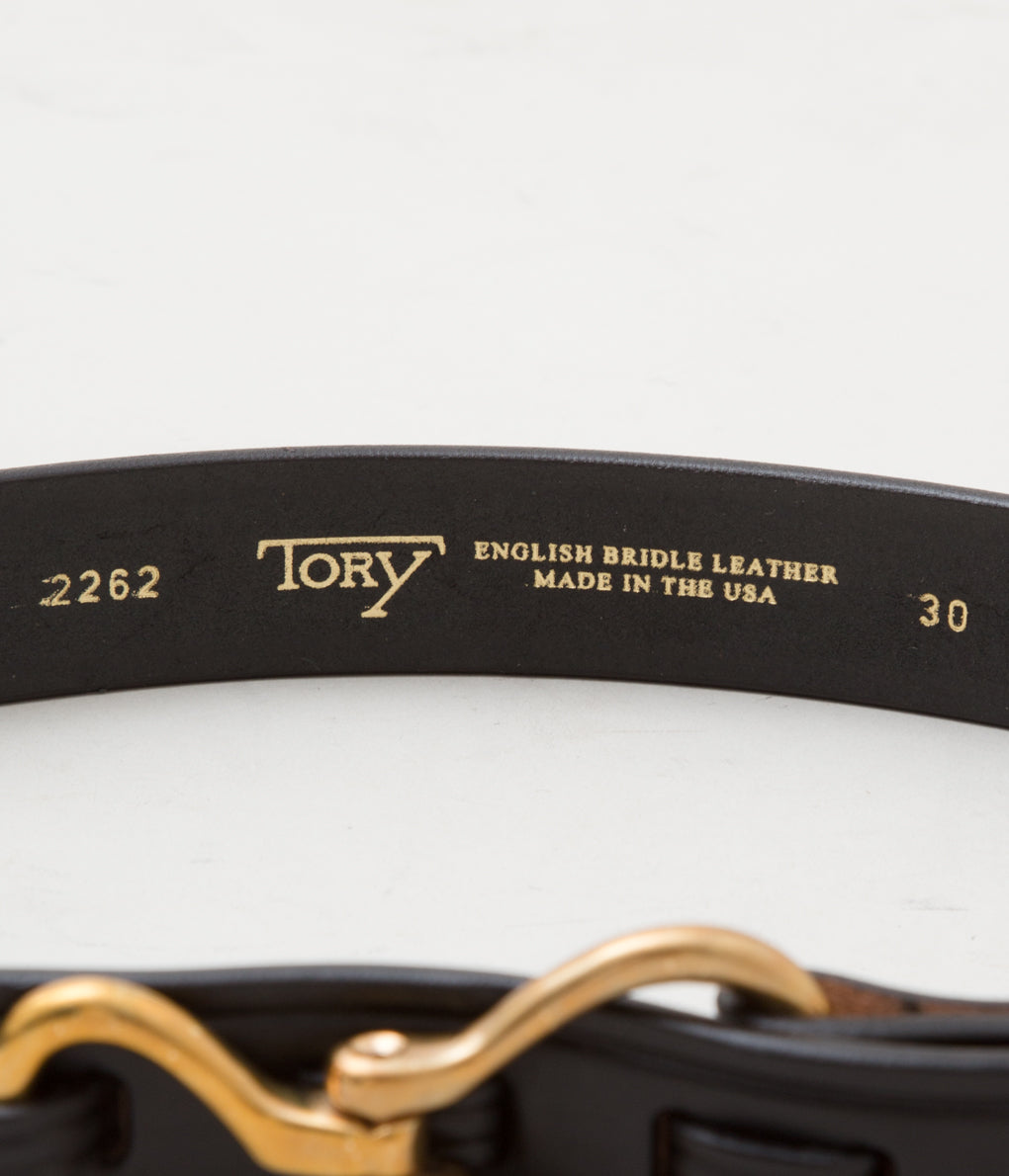 TORY LEATHER ''2262 HOOF PICK BELT'' (BLACK/BRASS)