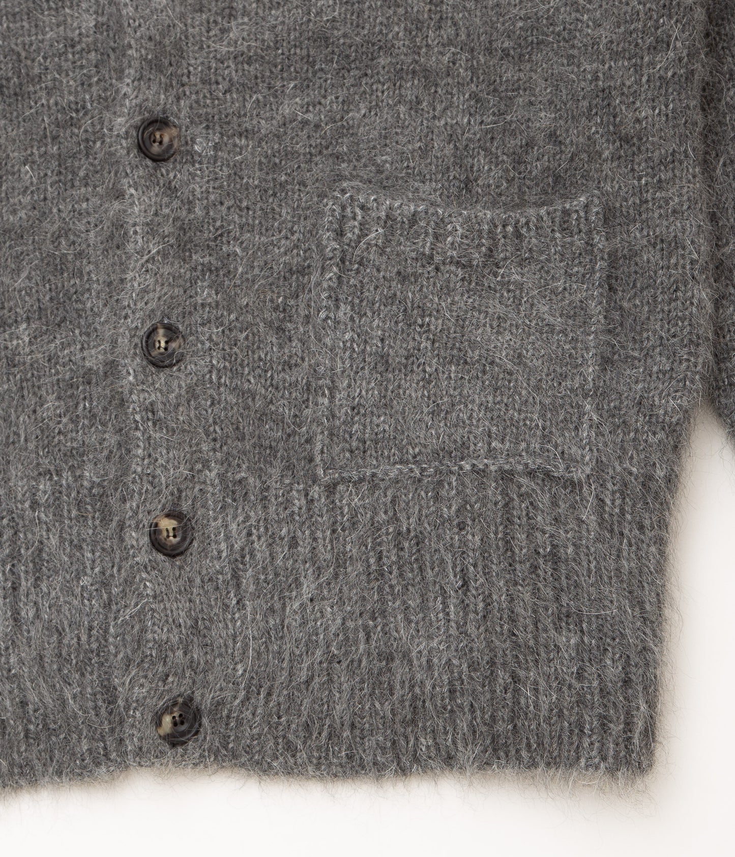 CORGI "No.3485 4PLY MOHAIR / GEELONG WOOL CARDIGAN"(GREY MELANGE)