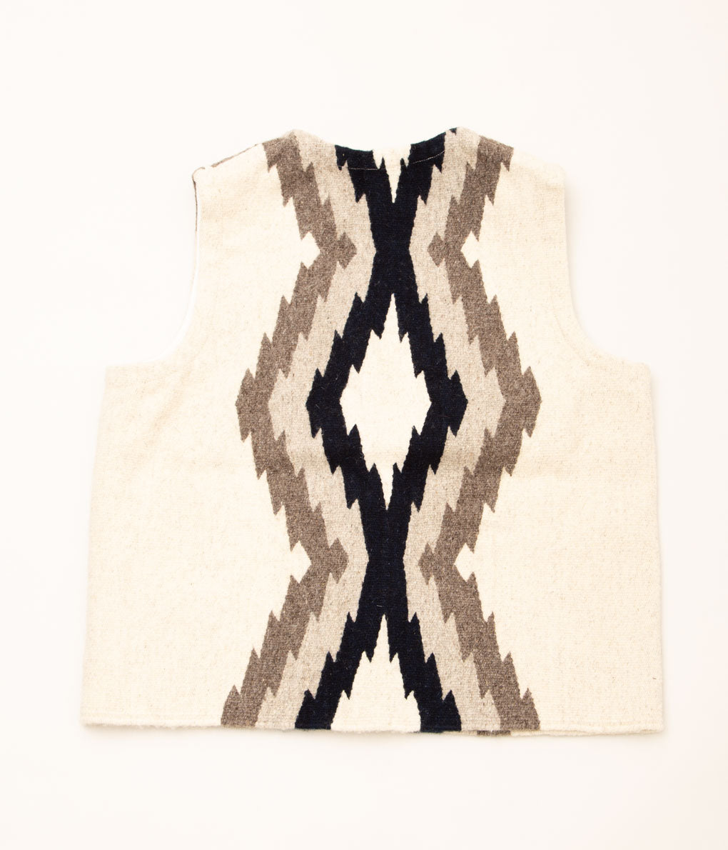 ISAAC VASQUEZ "OAXACA RUG VEST (ZIG-ZAG)"(NATURAL)