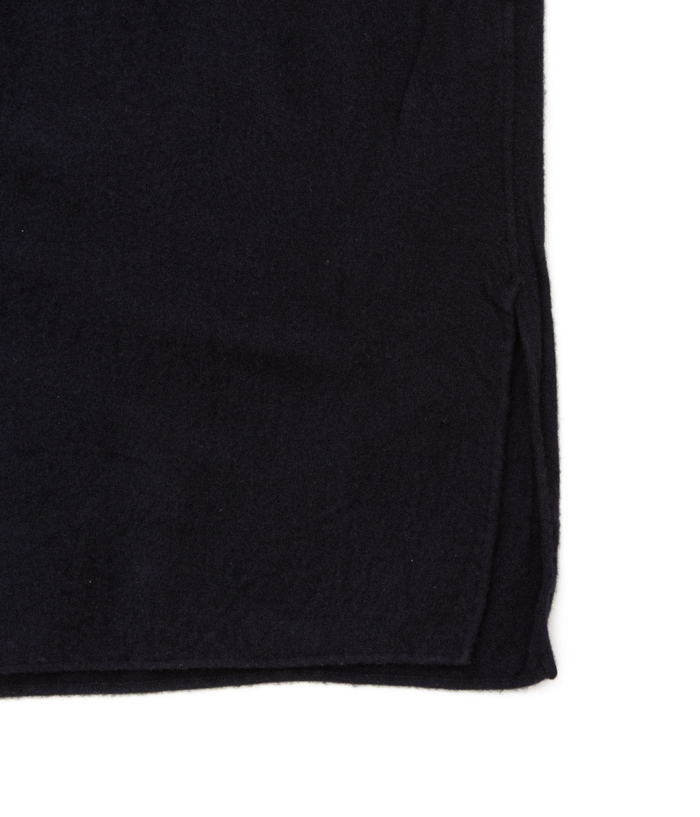 COMOLI "縮絨ウール ハーフジップワンピース"(NAVY)