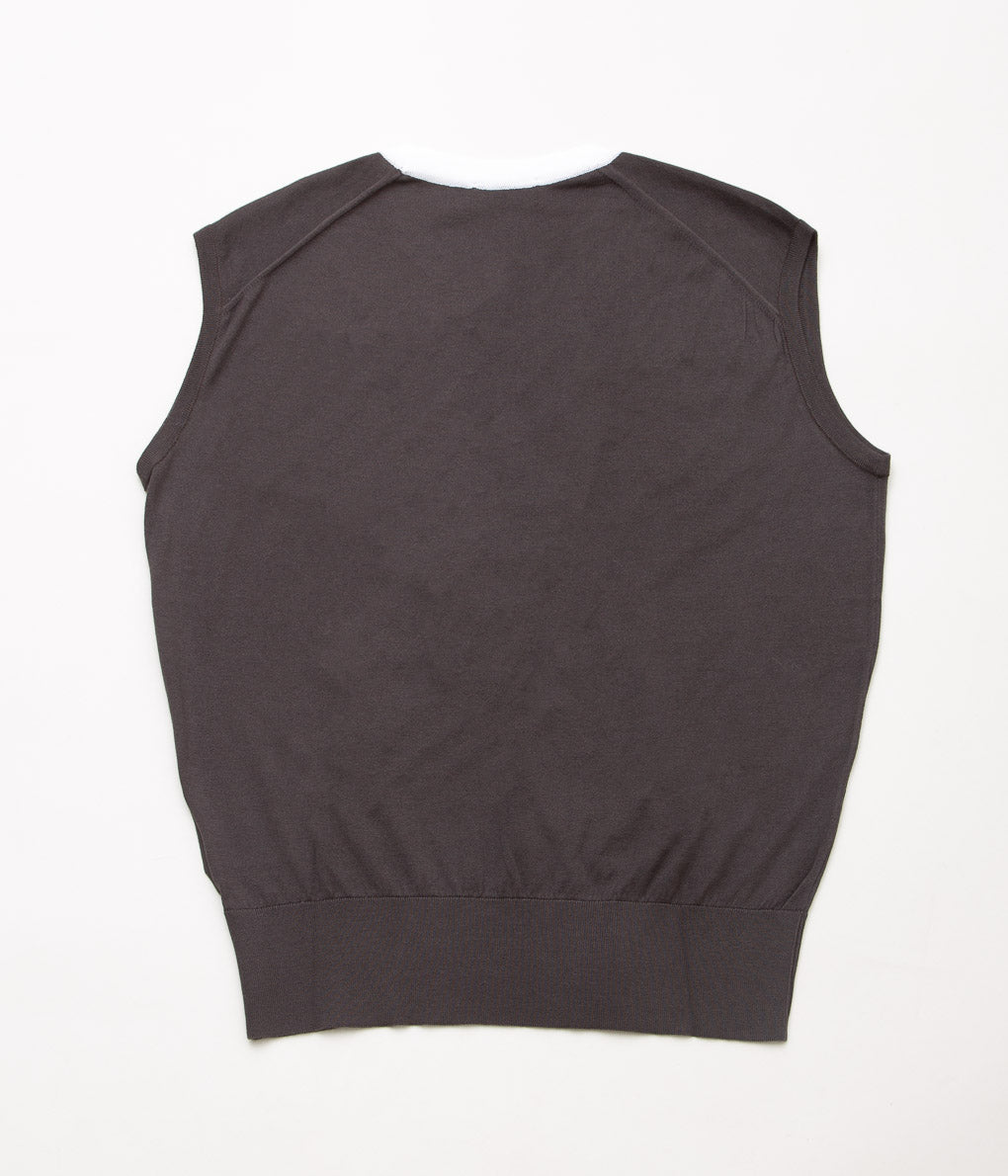 JOHN SMEDLEY "S4682"(CHOCOLATE / WHITE)