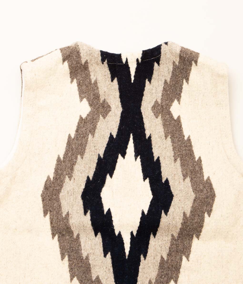 ISAAC VASQUEZ "OAXACA RUG VEST (ZIG-ZAG) "(NATURAL)