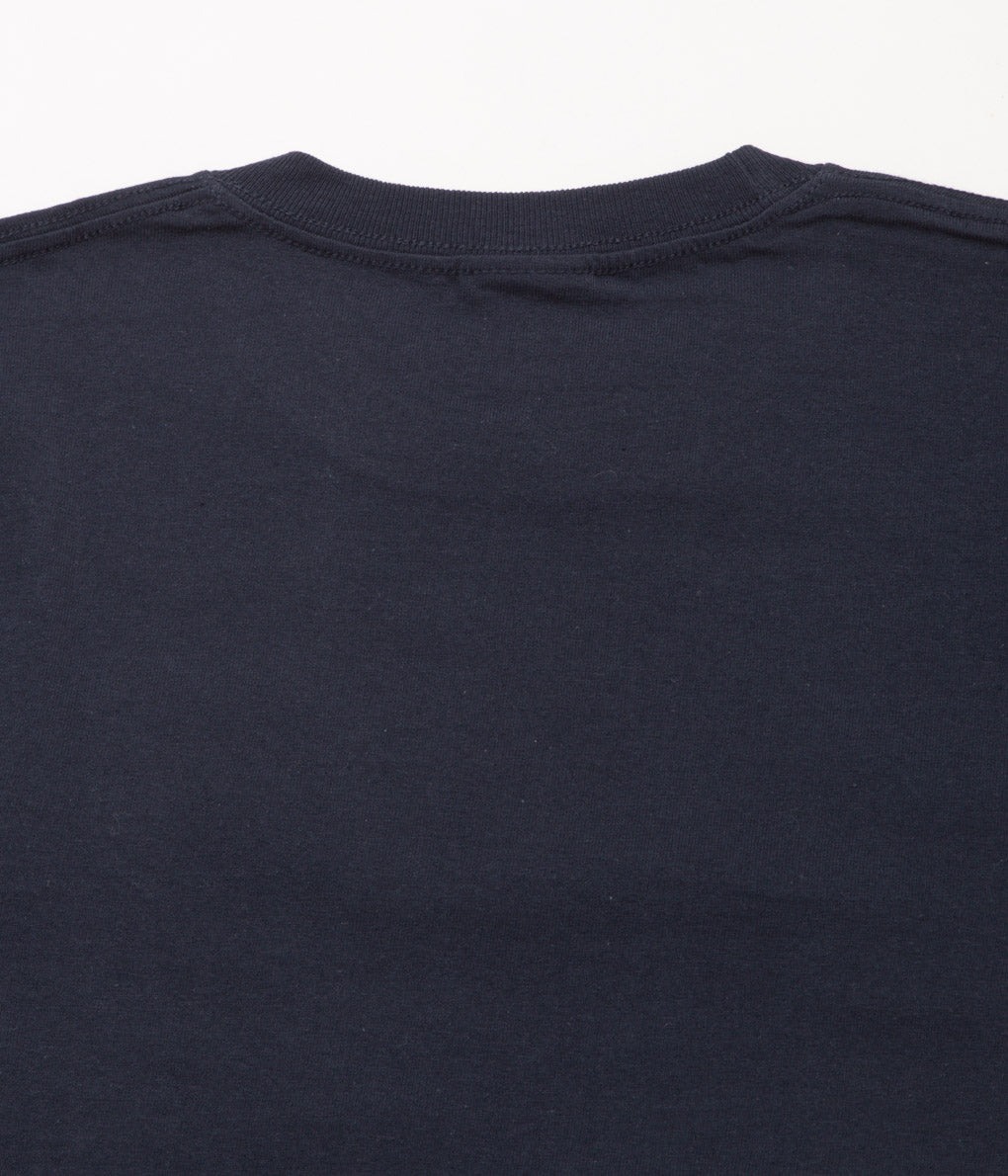 PROGRESS RUNNING CLUB "COLLEGE S/SLV TEE"(NAVY)