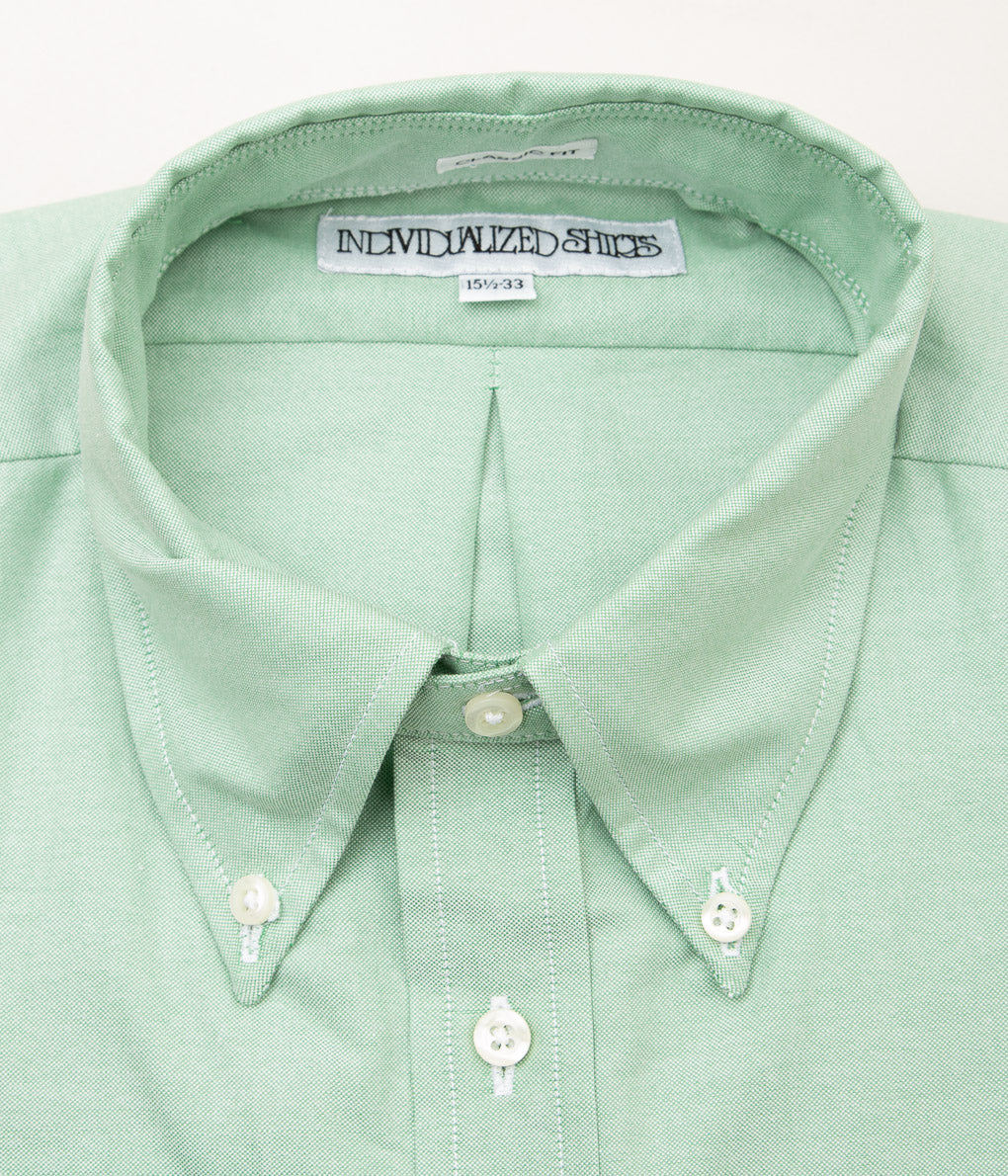 INDIVIDUALIZED SHIRTS "MILTON OXFORD CLASSIC FIT BUTTON DOWN SHIRT"(GREEN)