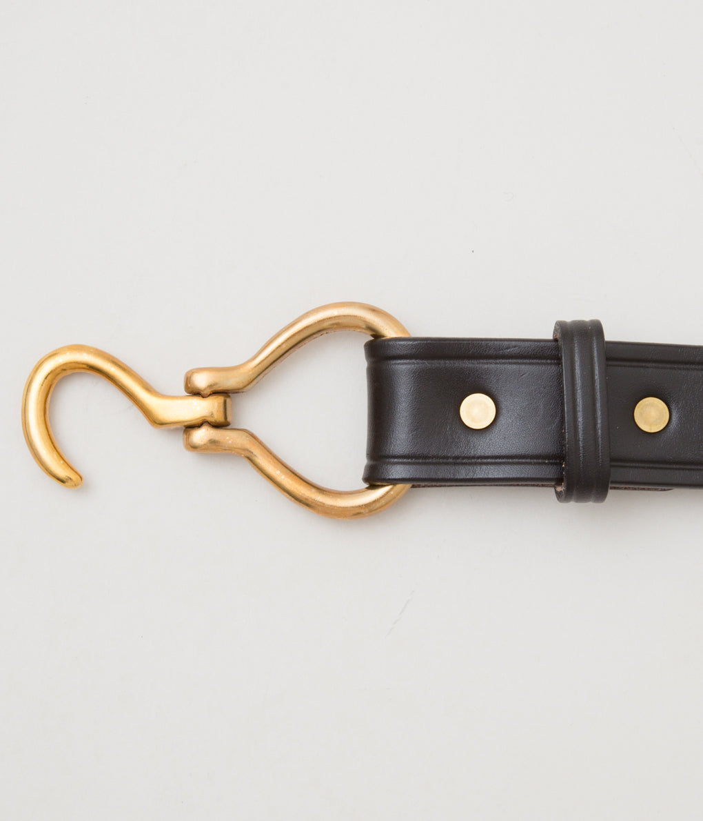 TORY LEATHER ''2262 HOOF PICK BELT'' (BLACK/BRASS)