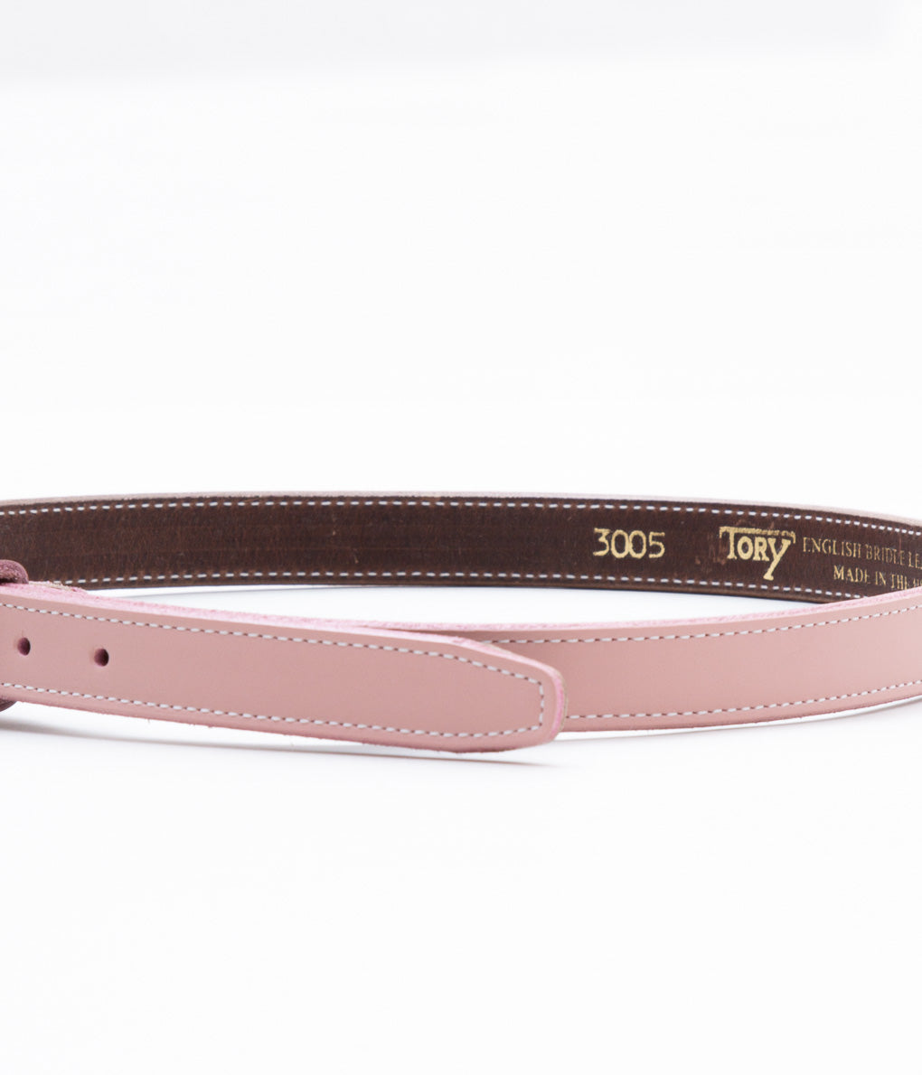 TORY LEATHER ''3005 3/4 BRIDLE LEATHER SPUR BELT'' (BLUSH PINK)