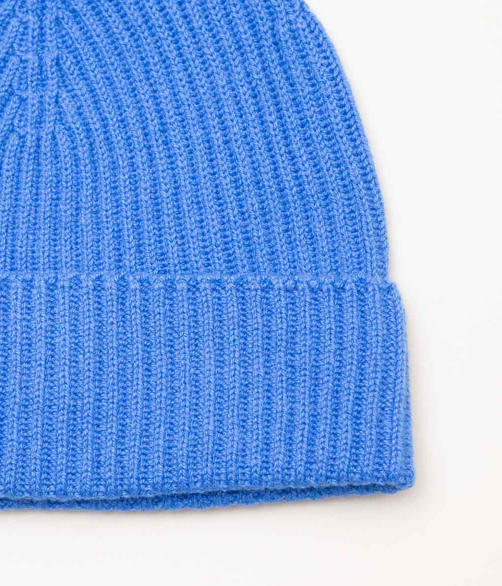 JOHNSTONS OF ELGIN"CASHMERE RIBBED HAT"(SDLUE4991/ORKNEY BLUE)