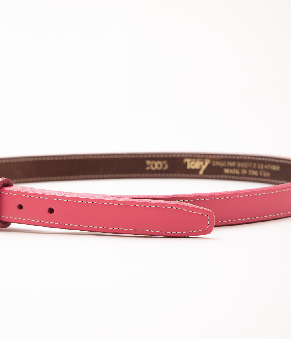 TORY LEATHER ''3005 3/4 BRIDLE LEATHER SPUR BELT'' (HOT PINK)