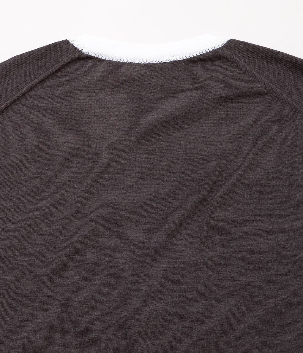 JOHN SMEDLEY "S4682"(CHOCOLATE / WHITE)