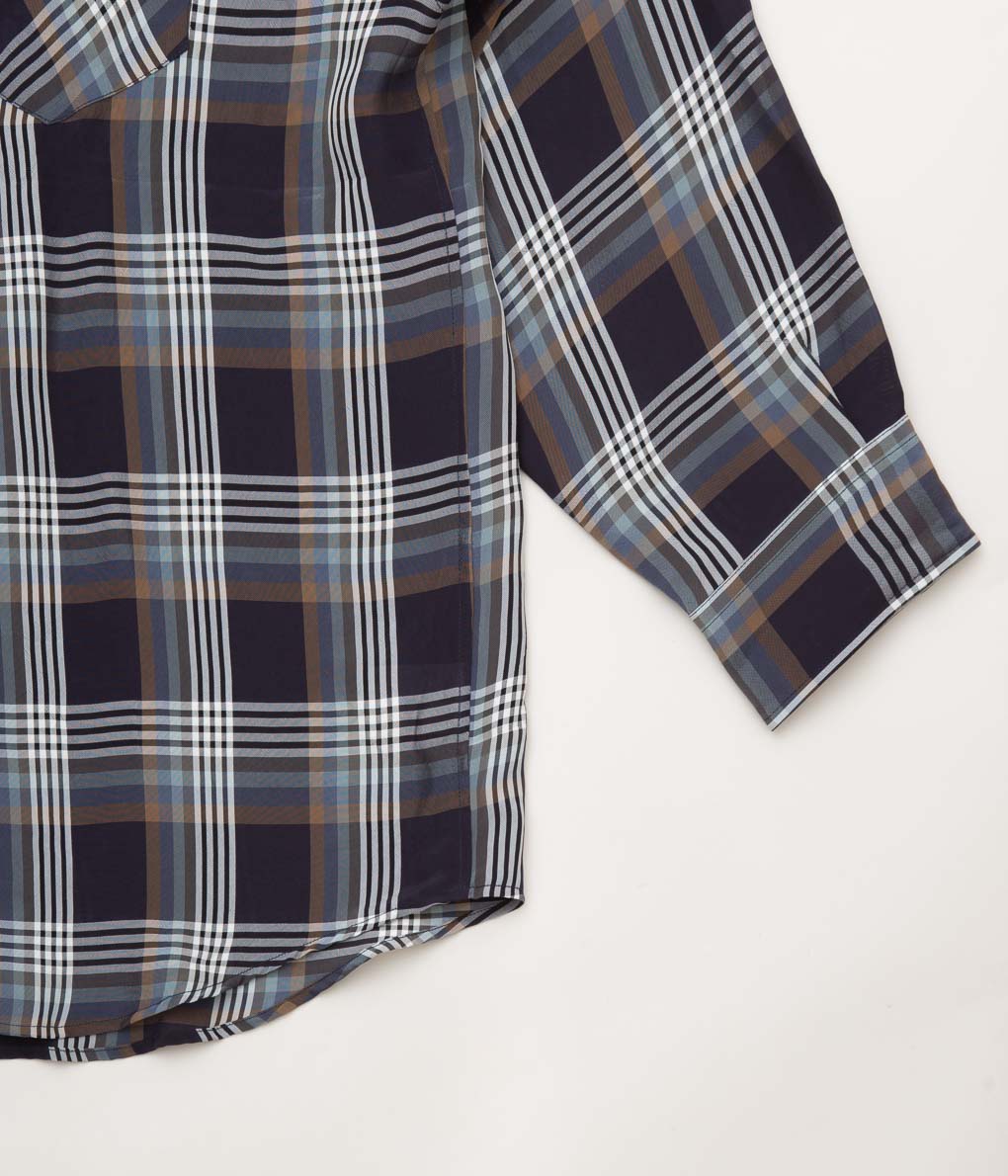 I AM DORK "BIG WORK SHIRT / VISCOSE"(NAVY,WHITE,BLACK CHECK)