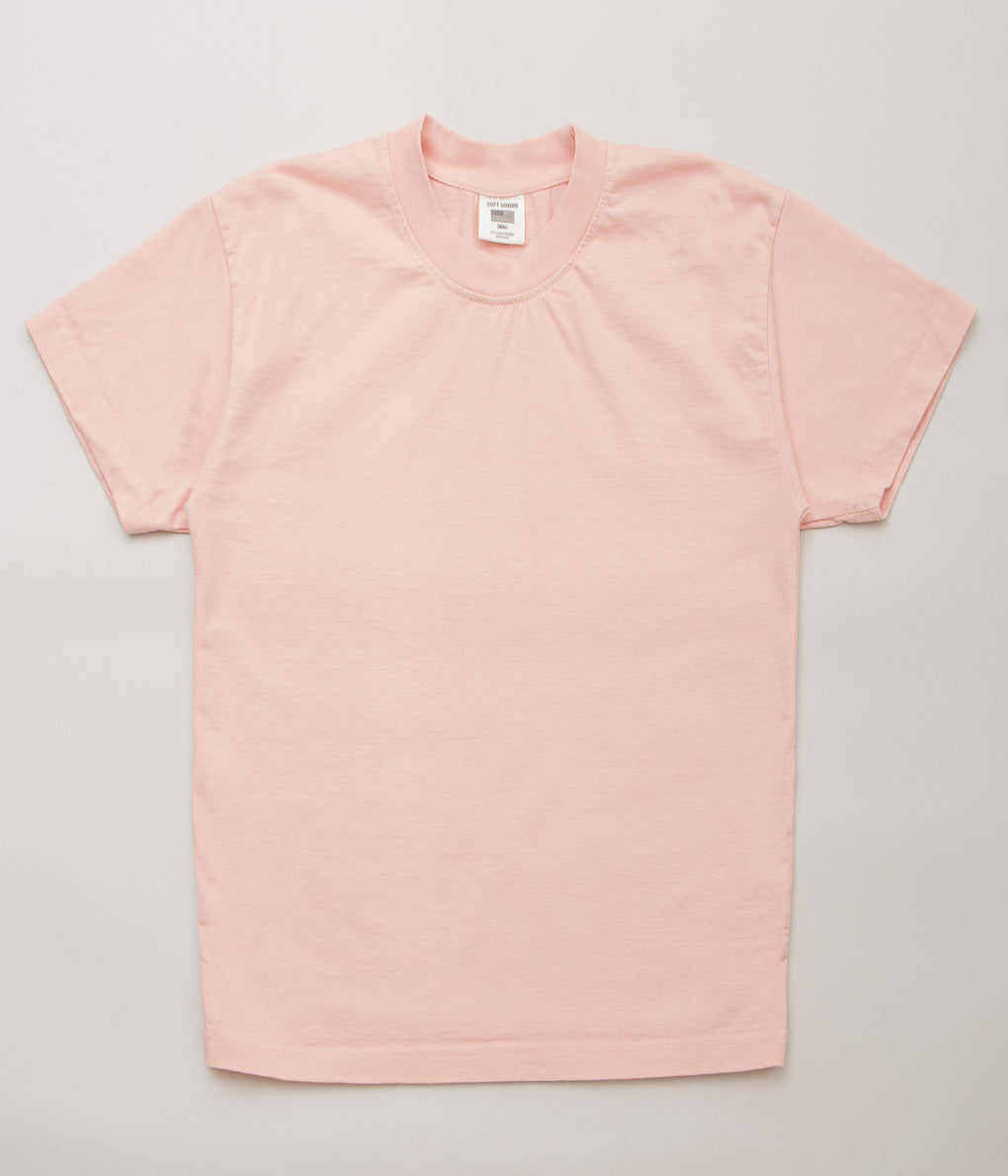 SOFT GOODS ''HEAVY WEIGHT CREWNECK TEE'' (BLUSH PINK)