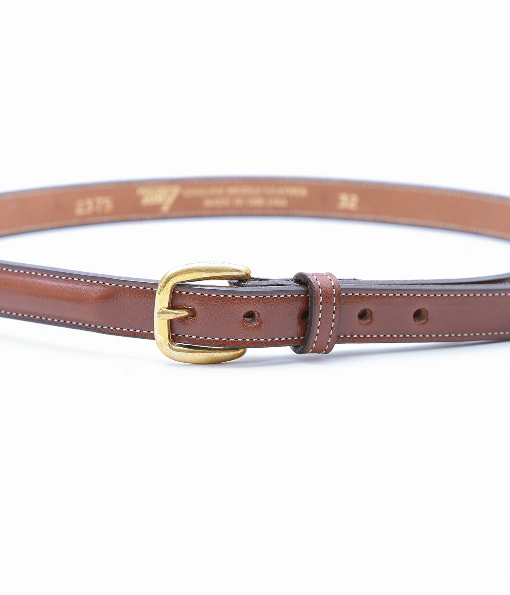 TORY LEATHER ''2375 3/4 BRIDLE LEATHER RAISED FANCY STITCHED BELT'' (OAKBARK/BRASS)