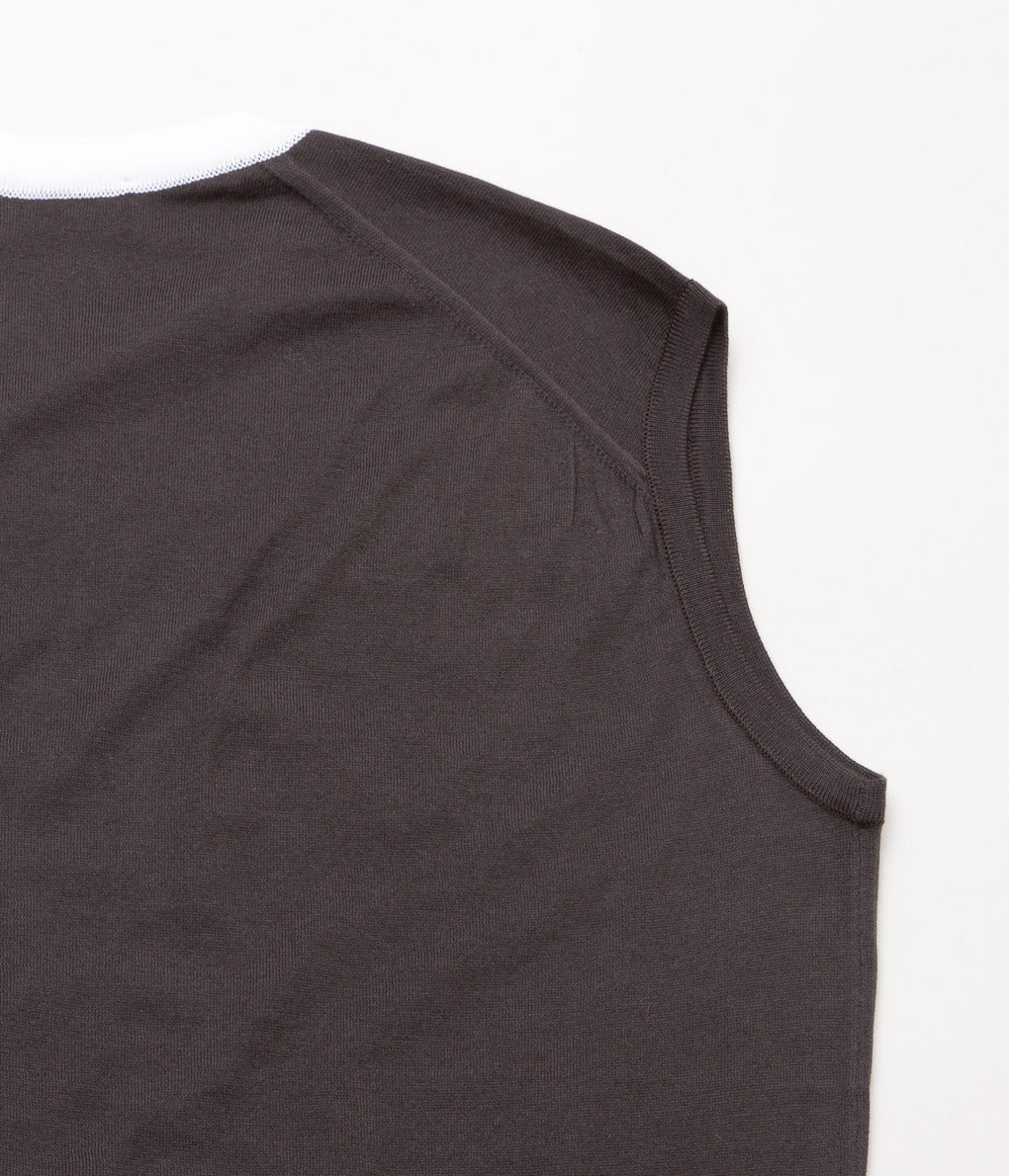 JOHN SMEDLEY "S4682"(CHOCOLATE / WHITE)
