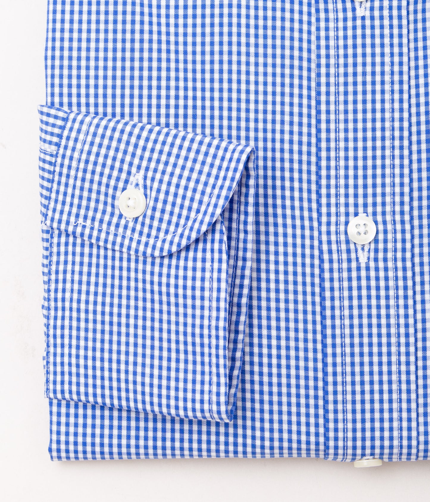 INDIVIDUALIZED SHIRTS "CLASSIC GINGHAM (CLASSIC FIT BUTTON DOWN SHIRT)"(BLUE)