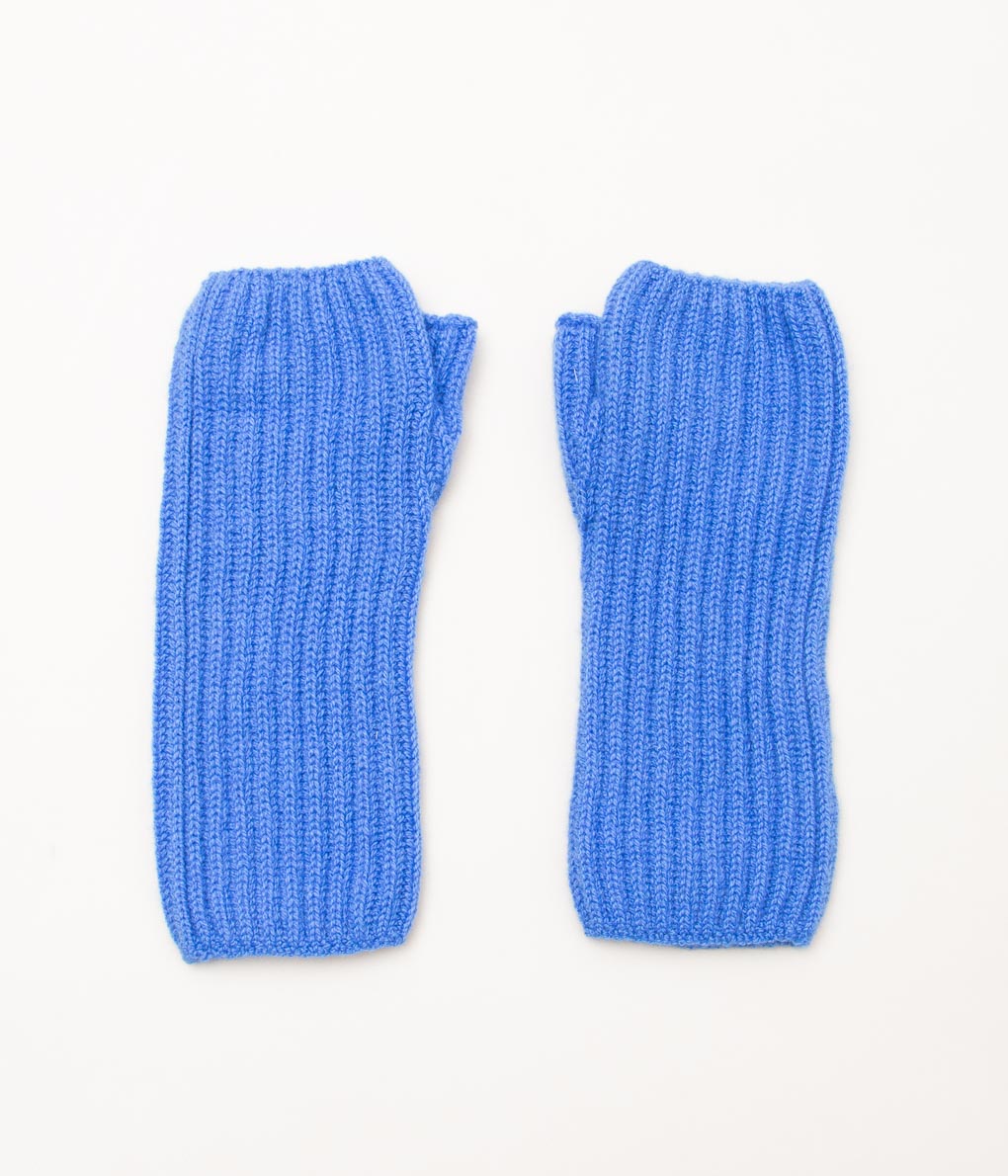 JOHNSTONS OF ELGIN"CASHMERE RIBBED WRISTWARMER"(SD4991/ORKNEY BLUE)