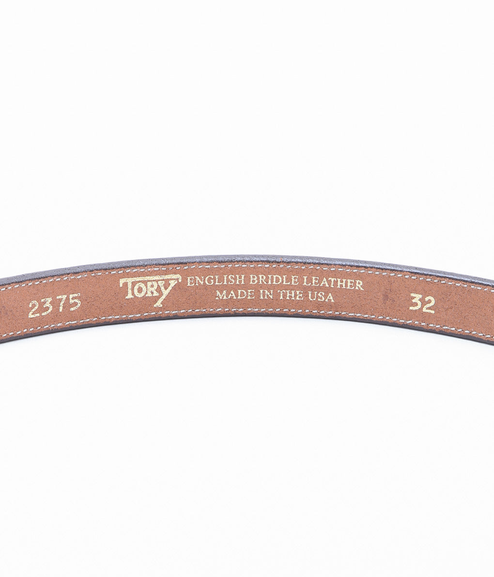 TORY LEATHER ''2375 3/4 BRIDLE LEATHER RAISED FANCY STITCHED BELT'' (OAKBARK/BRASS)
