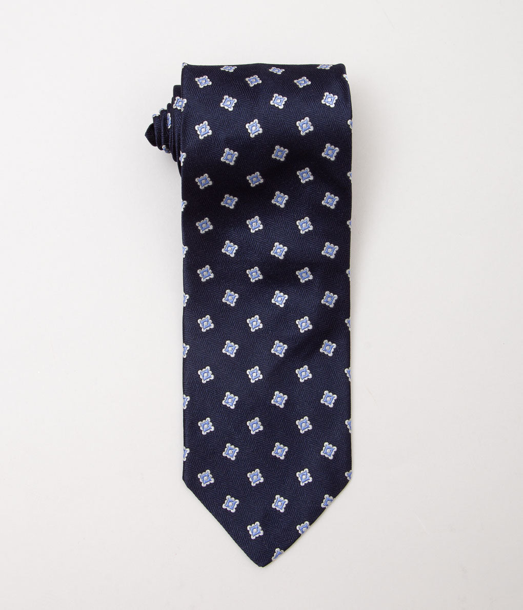 INDIVIDUALIZED ACCESSORIES''SPACED PATTERN TIE'' (NAVY)