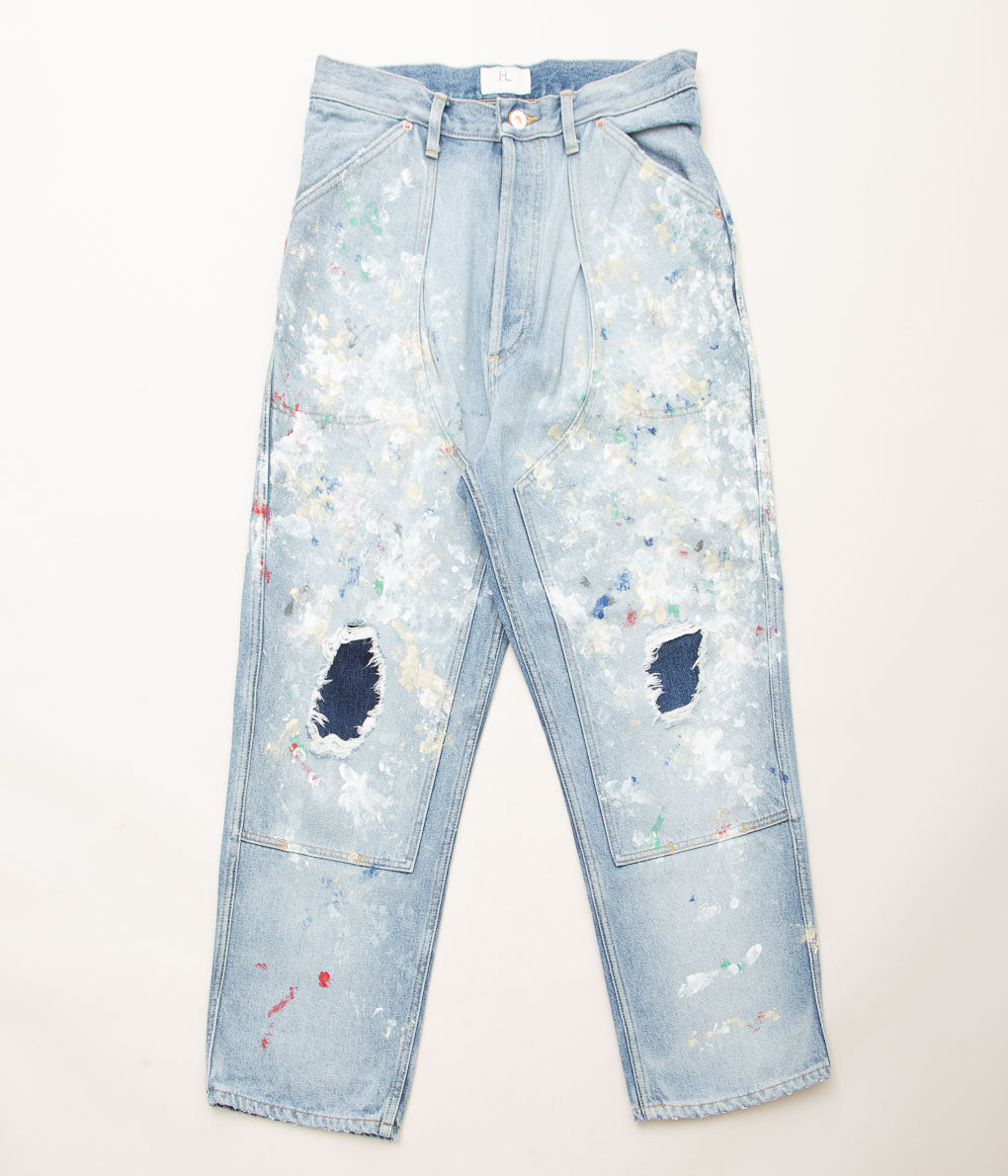 HERILL''SPLASH PAINTER PANTS''(DENIM INDIGO)