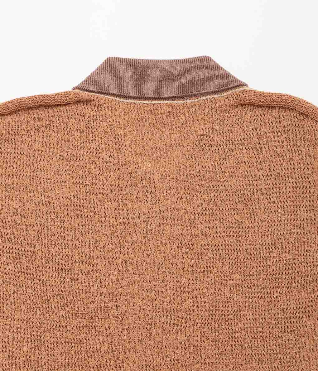 ANSNAM''TAPE YARN KNIT POLO''(BROWN)