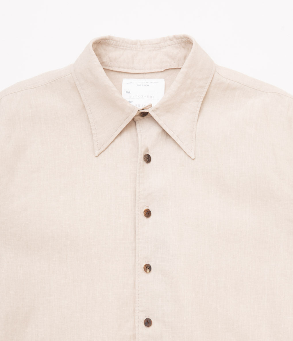 BLACKBIRD "REGULAR COLLAR SHIRT"(BEIGE)